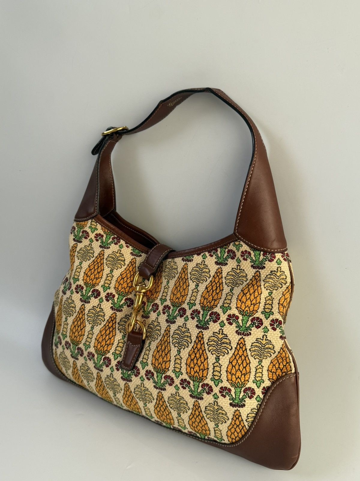 Gucci Gucci Jackie Pineapple Printed Canvas Hobo Bag Size ONE SIZE - 3 Thumbnail