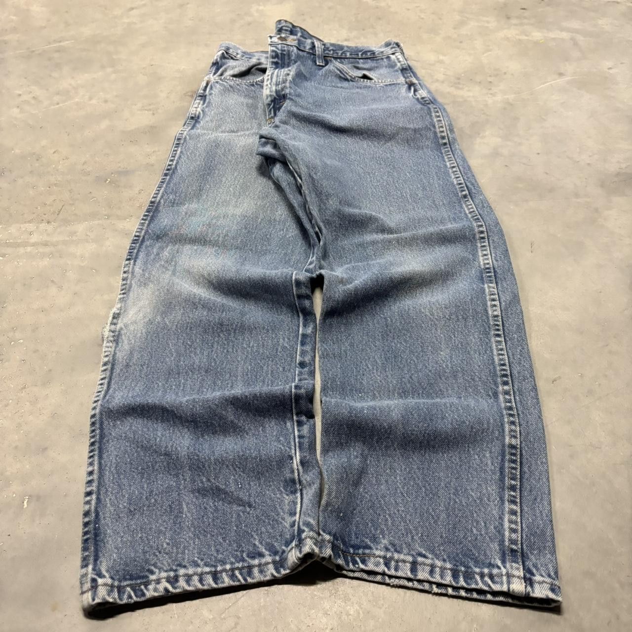 Japanese Brand × Vintage Crazy Vintage Y2K/2000s Faded Medium Wash Essential Denim Jeans! Size US 34 / EU 50 - 3 Thumbnail
