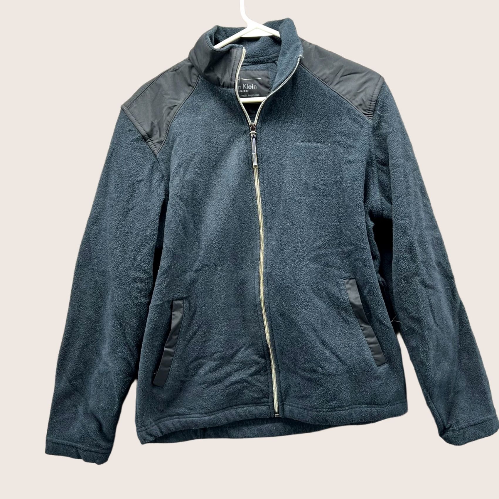 Calvin Klein VINTAGE Calvin Klein Jacket Mens Small Black Full Zip Tech Fleece Polyester Bomber VTG Size US S / EU 44-46 / 1 - 1 Thumbnail
