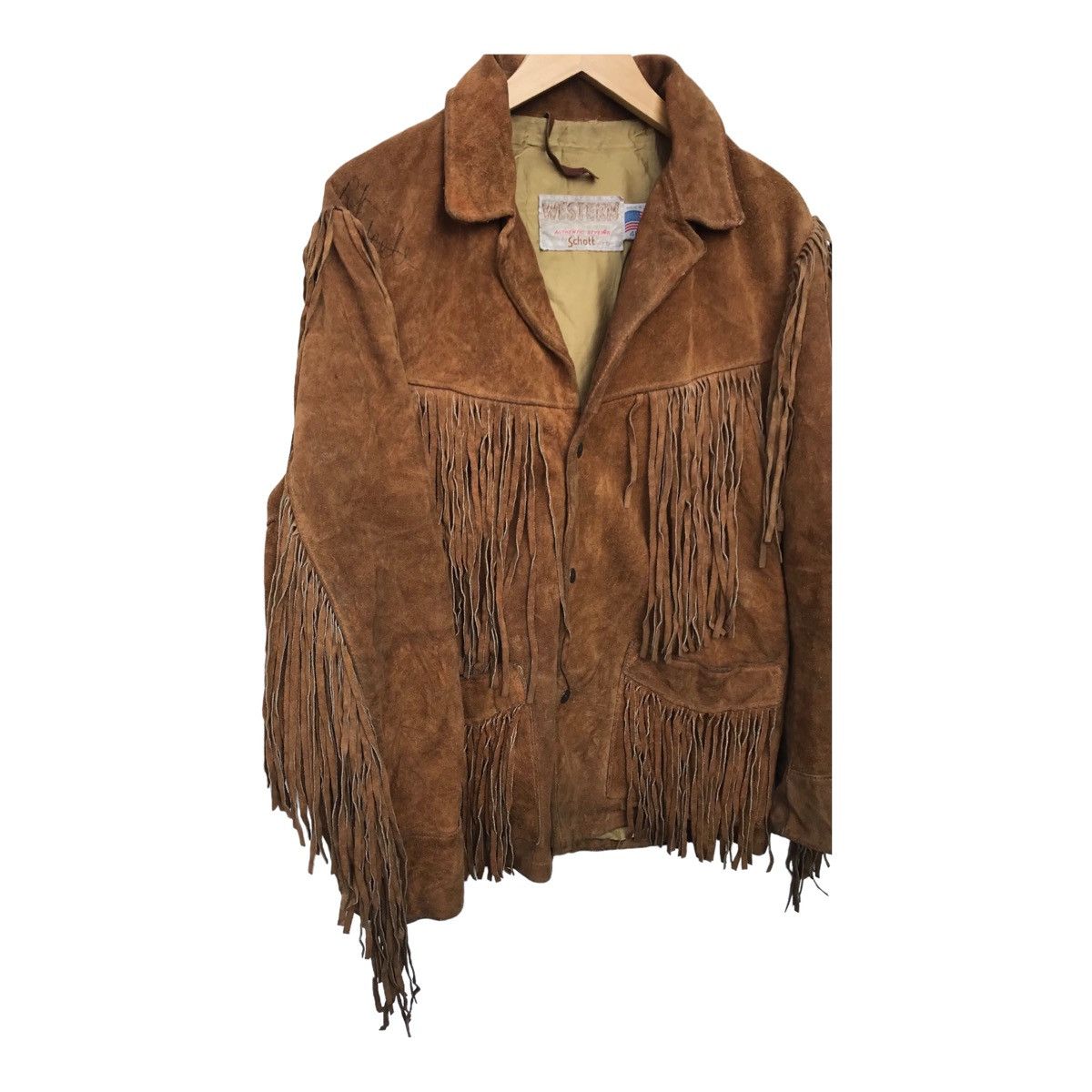 Schott Vintage Schott Western Fringe Suede Leather Cowboy Jacket Size US M / EU 48-50 / 2 - 7 Thumbnail