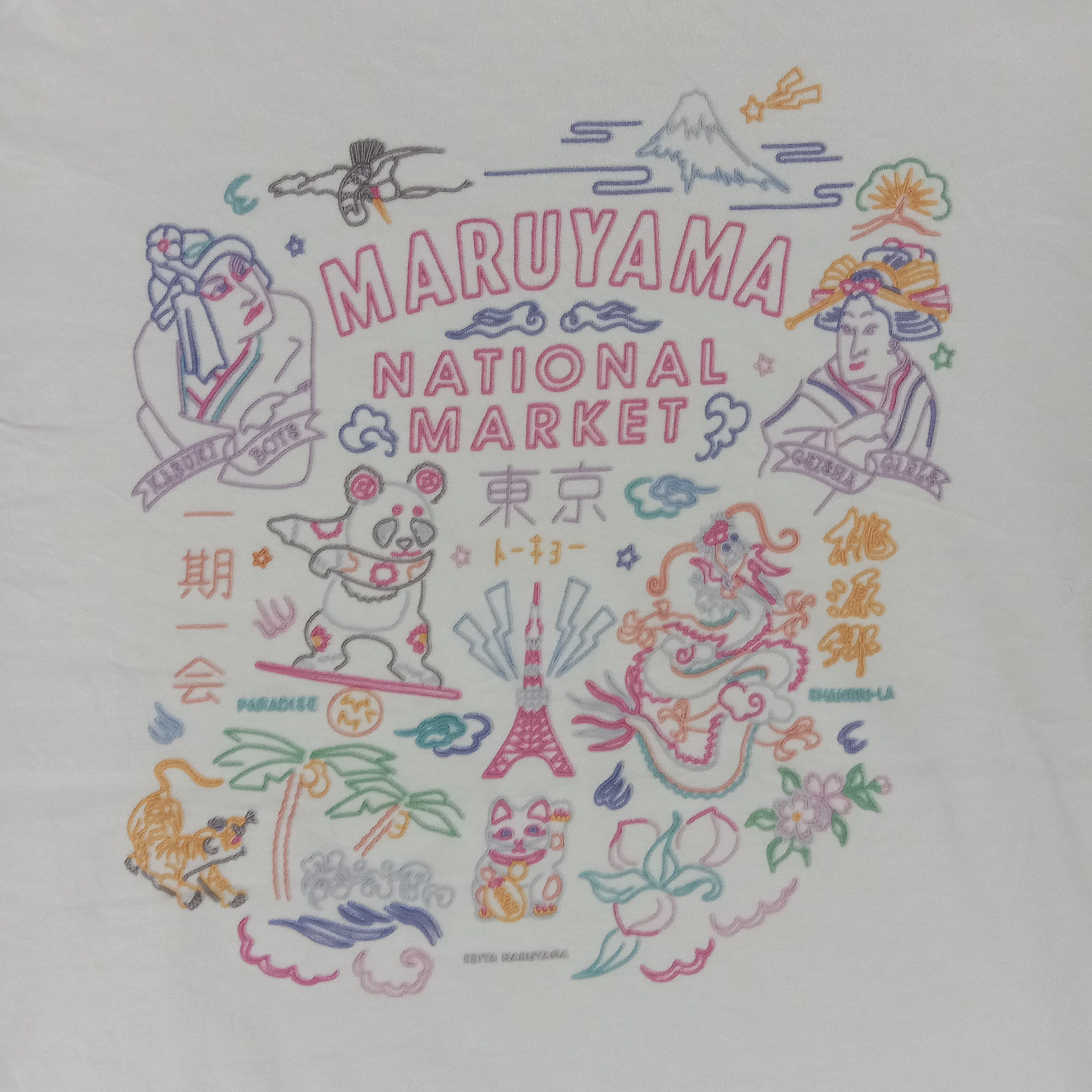Japanese Brand × KEITAMARUYAMA × Vintage GU X Keita Maruyama National Market Japan Tshirt Size US M / EU 48-50 / 2 - 2 Thumbnail