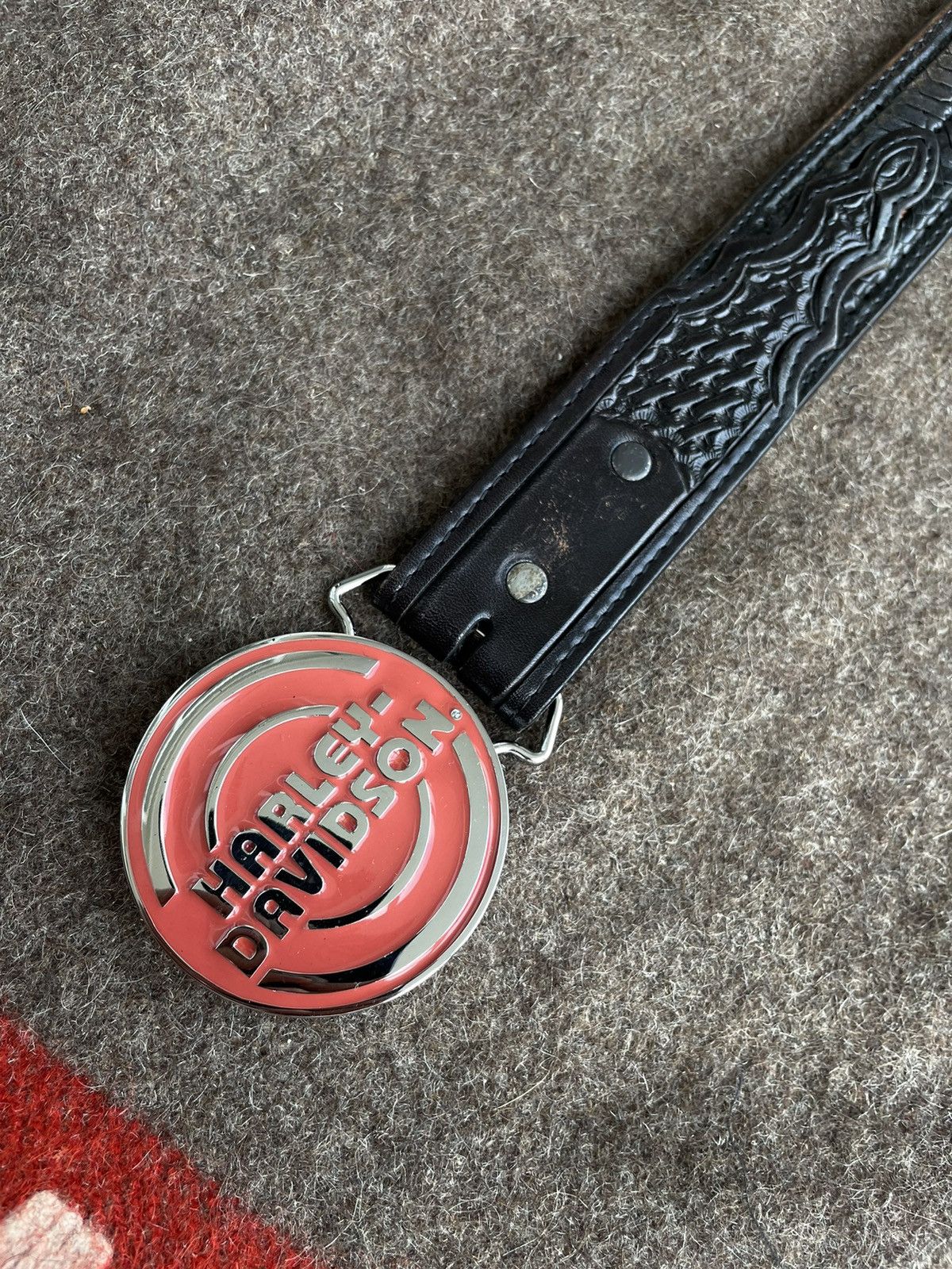 Genuine Leather × Harley Davidson Harley Davidson Belt Size ONE SIZE - 4 Thumbnail