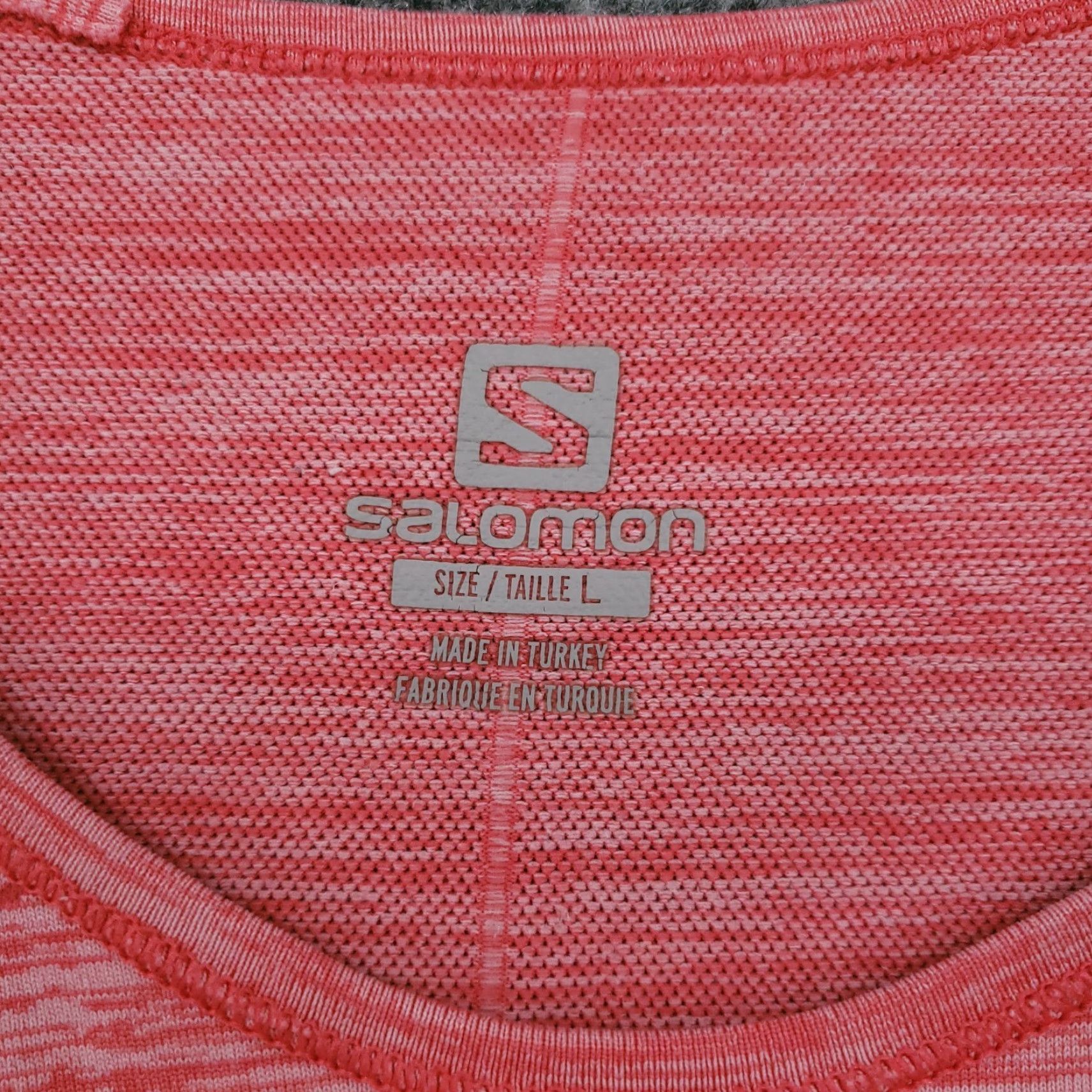 Salomon Salomon Womens L Red Long Sleeve Pullover Round Neck Breathable Lightweight Running Shirt Womens Size L / US 10 / IT 46 - 6 Thumbnail