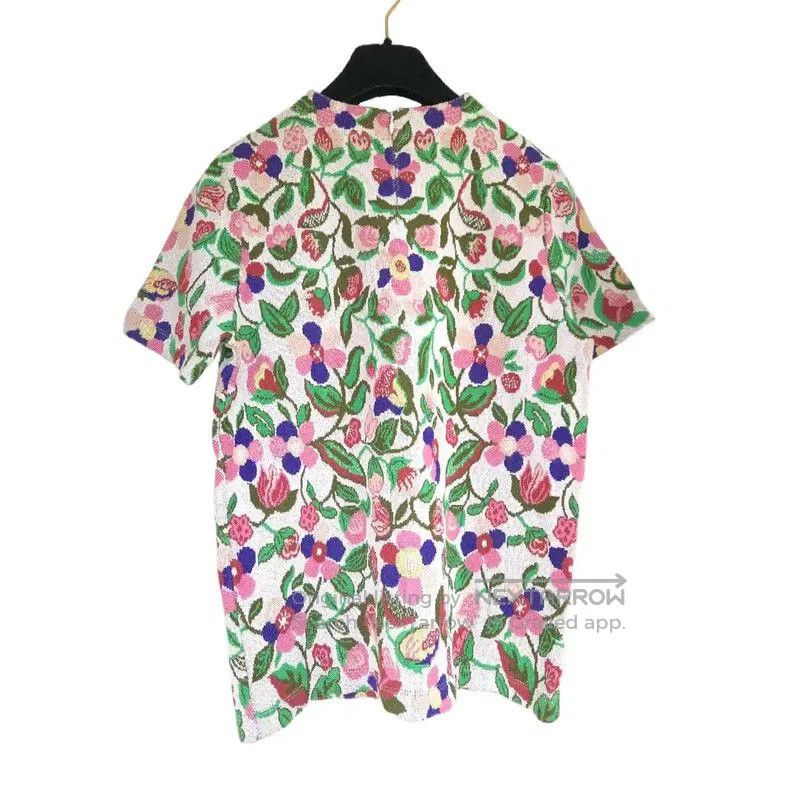 Valentino Valentino Colorful Cotton Floral Short Sleeve Top . Size M / US 6-8 / IT 42-44 - 2 Thumbnail