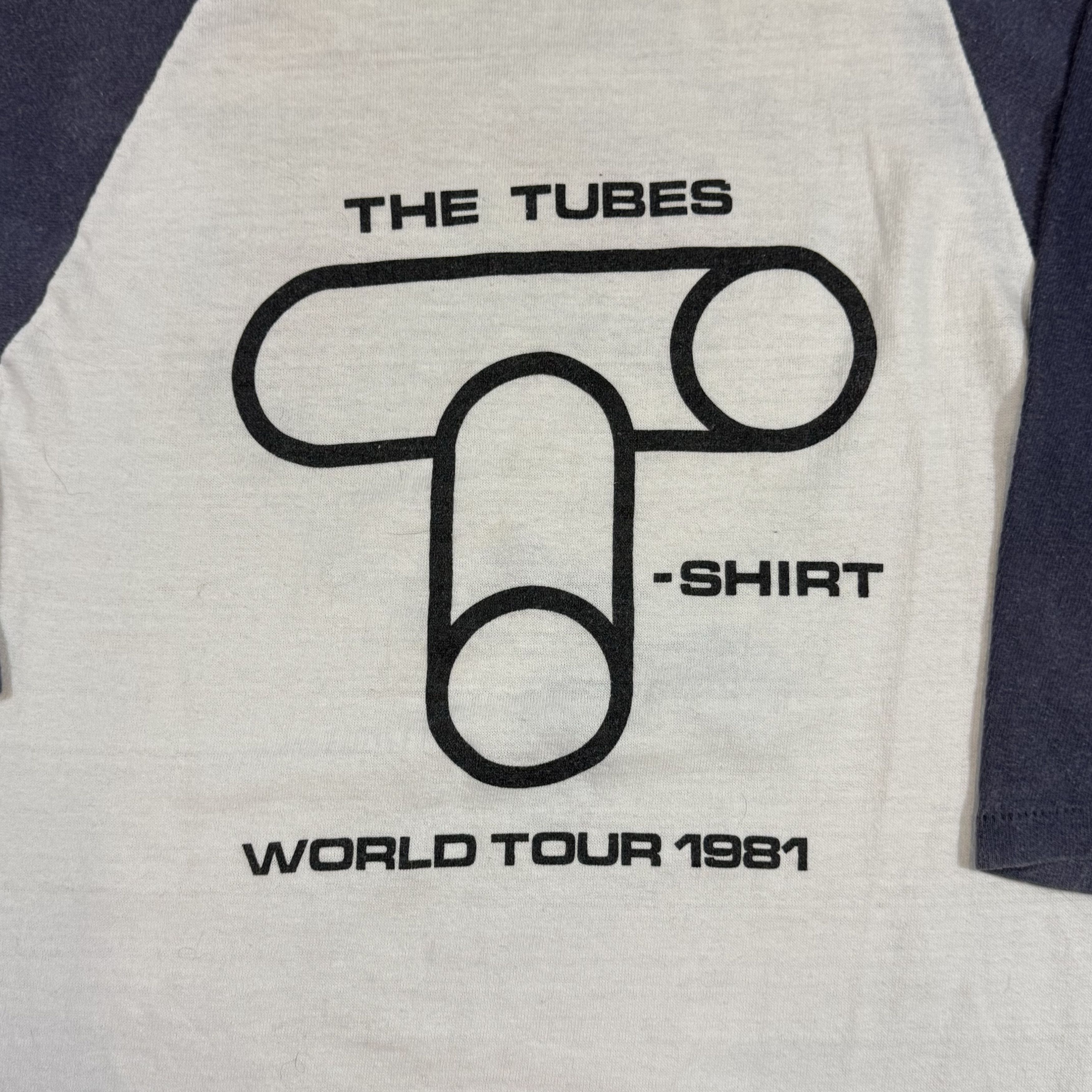Band Tees × Vintage Rare 1981 THE TUBES 80s Rock Band Concert Raglan T-Shirt Size US S / EU 44-46 / 1 - 4 Thumbnail
