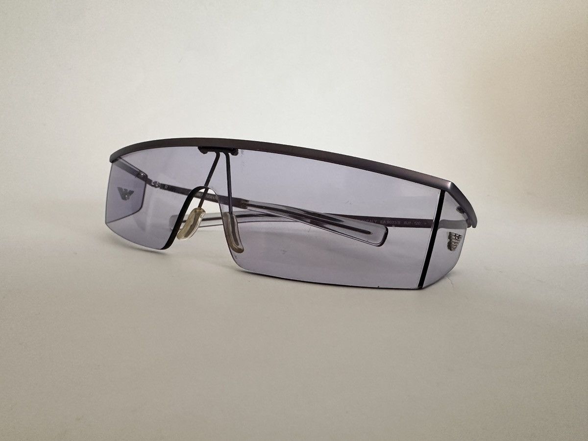 Emporio Armani Emporio Armani Futuristic Shield Sunglasses (Vintage) Size ONE SIZE - 10 Thumbnail