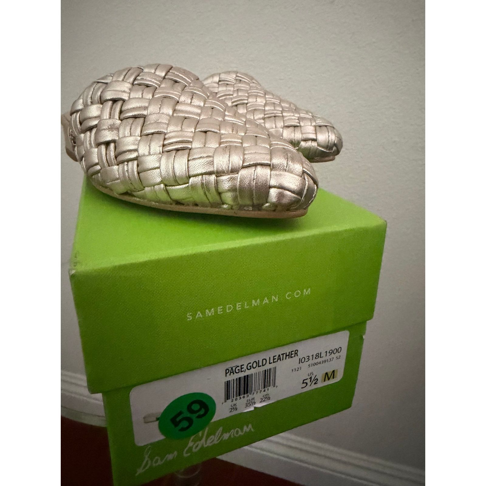 Sam Edelman New Sam Edelman Page gold woven mule sz 5.5 Size US 5.5 / IT 35.5 - 4 Thumbnail