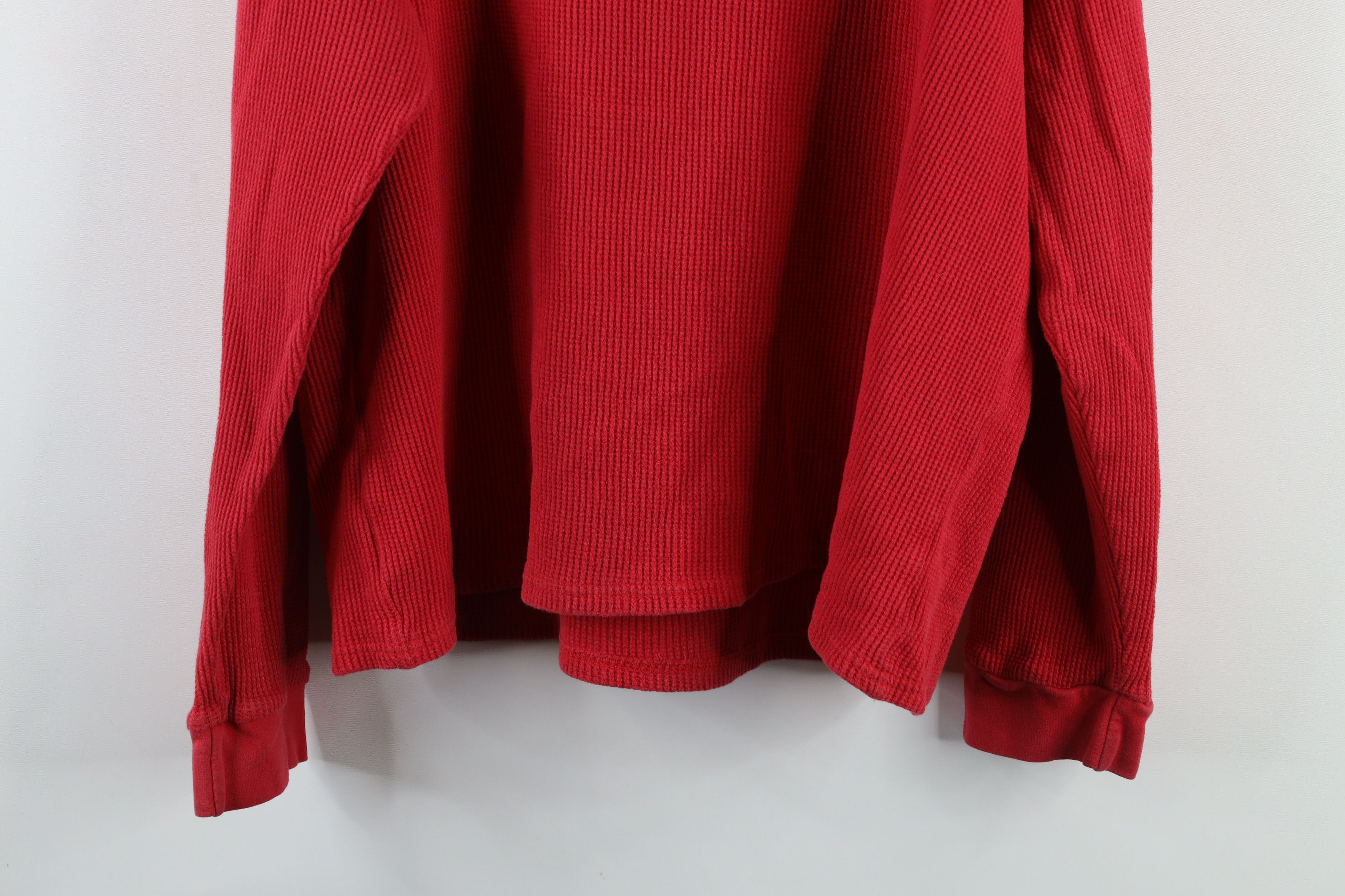 Vintage Vintage State University Thermal Waffle Knit T-Shirt Red Size US XL / EU 56 / 4 - 11 Thumbnail