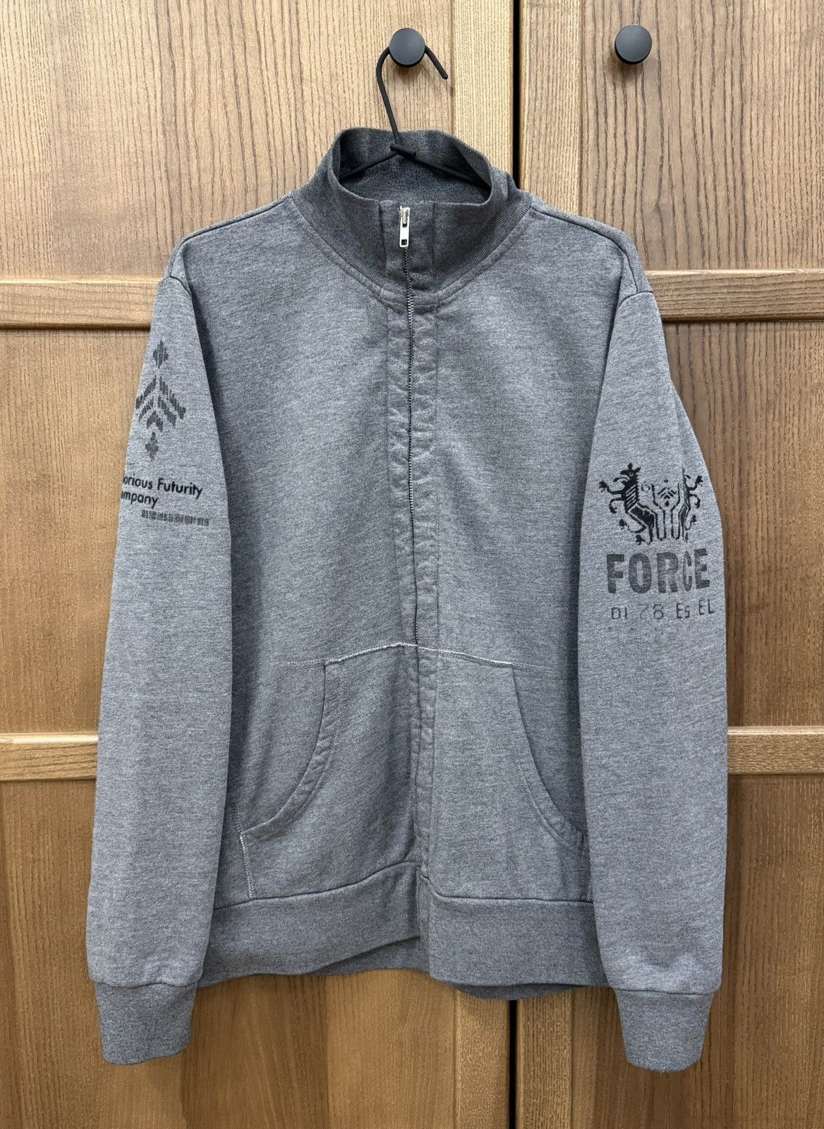 Diesel Diesel Gray Full Zip Pullover Jacket Mens Size XL Size US XL / EU 56 / 4 - 1 Thumbnail