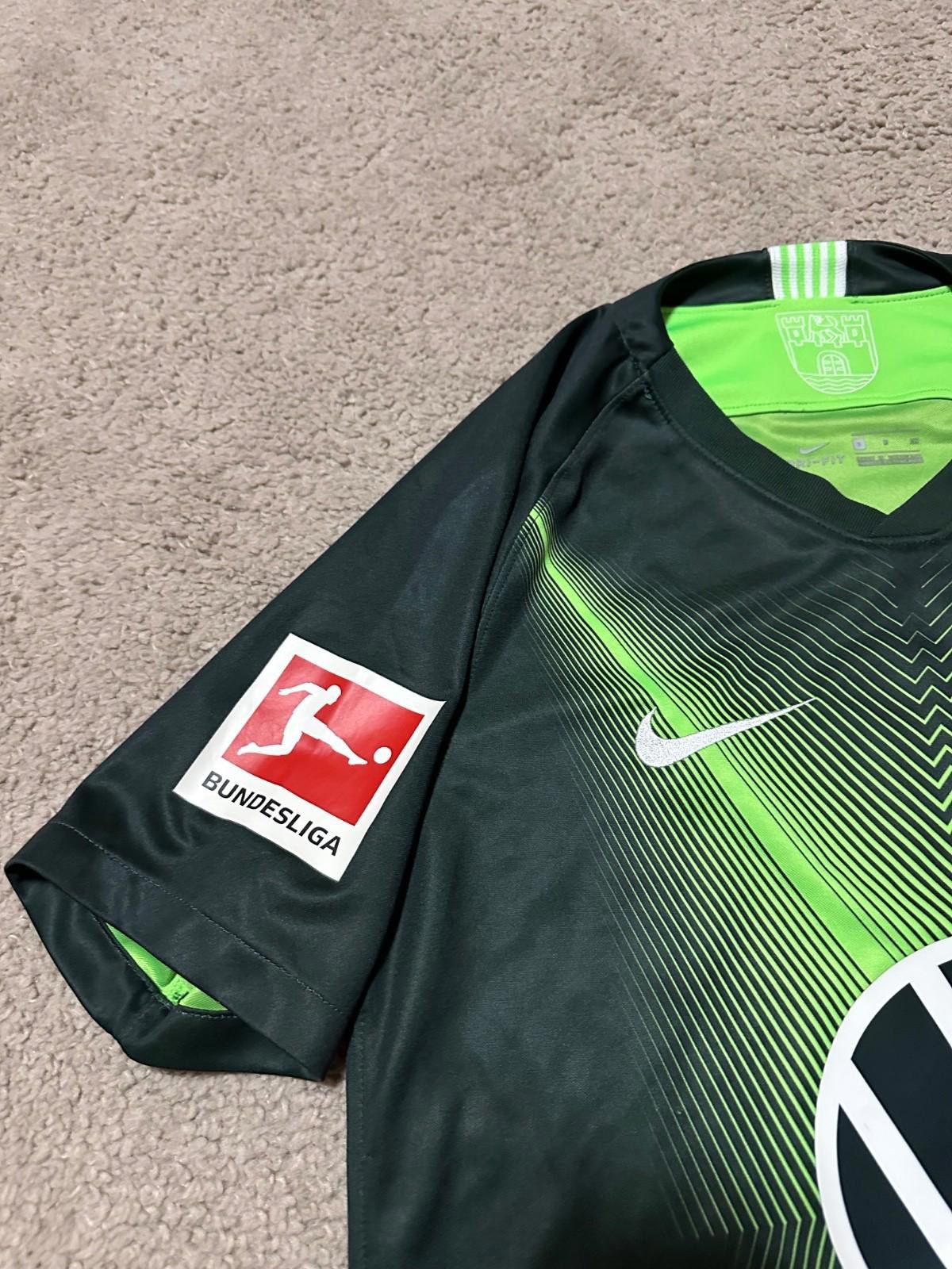 Nike VFL WOLFSBURG 2019/20 Home Football Shirt Soccer Jersey Nike Size US S / EU 44-46 / 1 - 4 Thumbnail