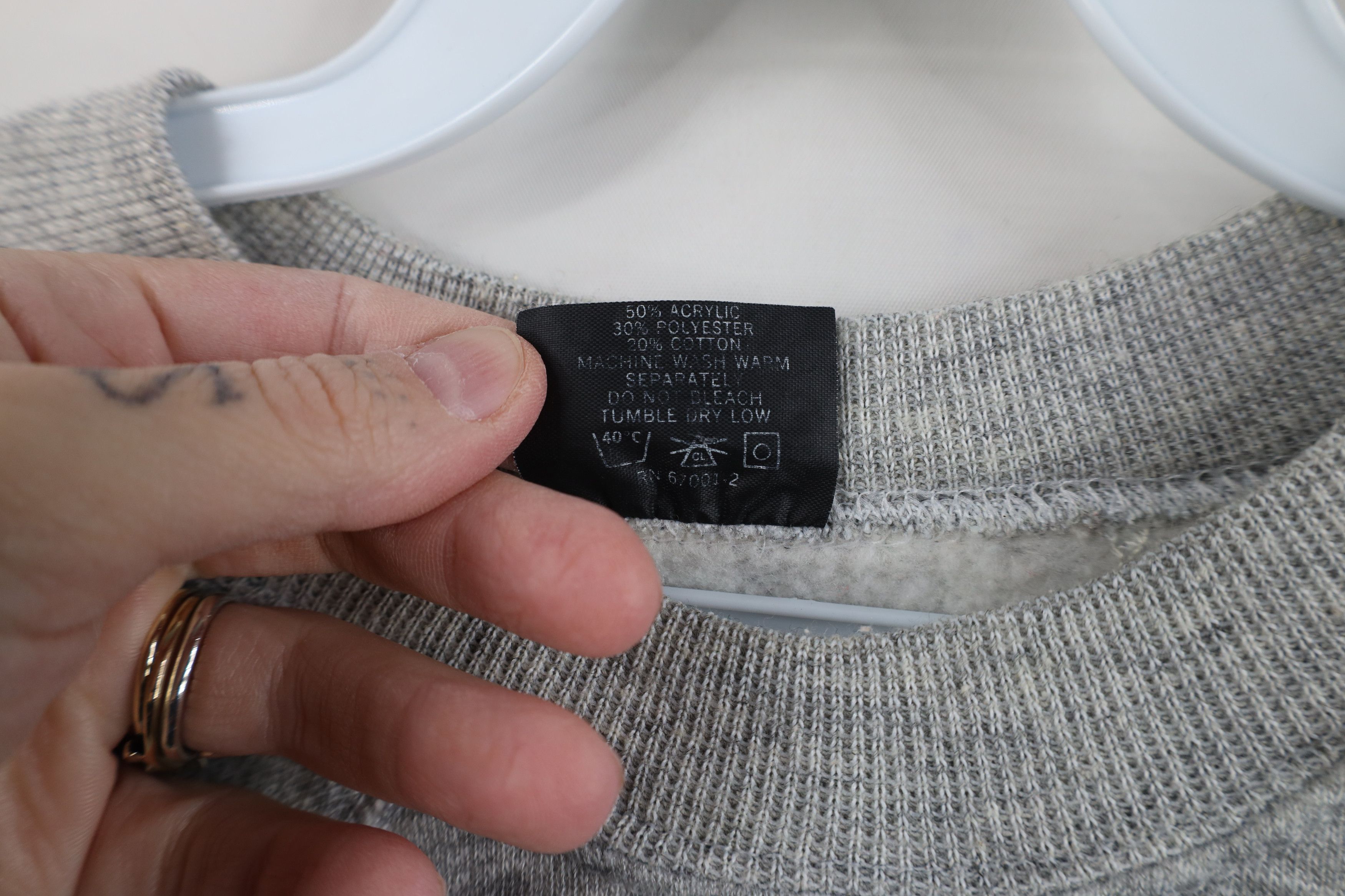 Vintage Vintage 70s Streetwear Crewneck Sweatshirt Heather Gray USA Size US XL / EU 56 / 4 - 9 Thumbnail