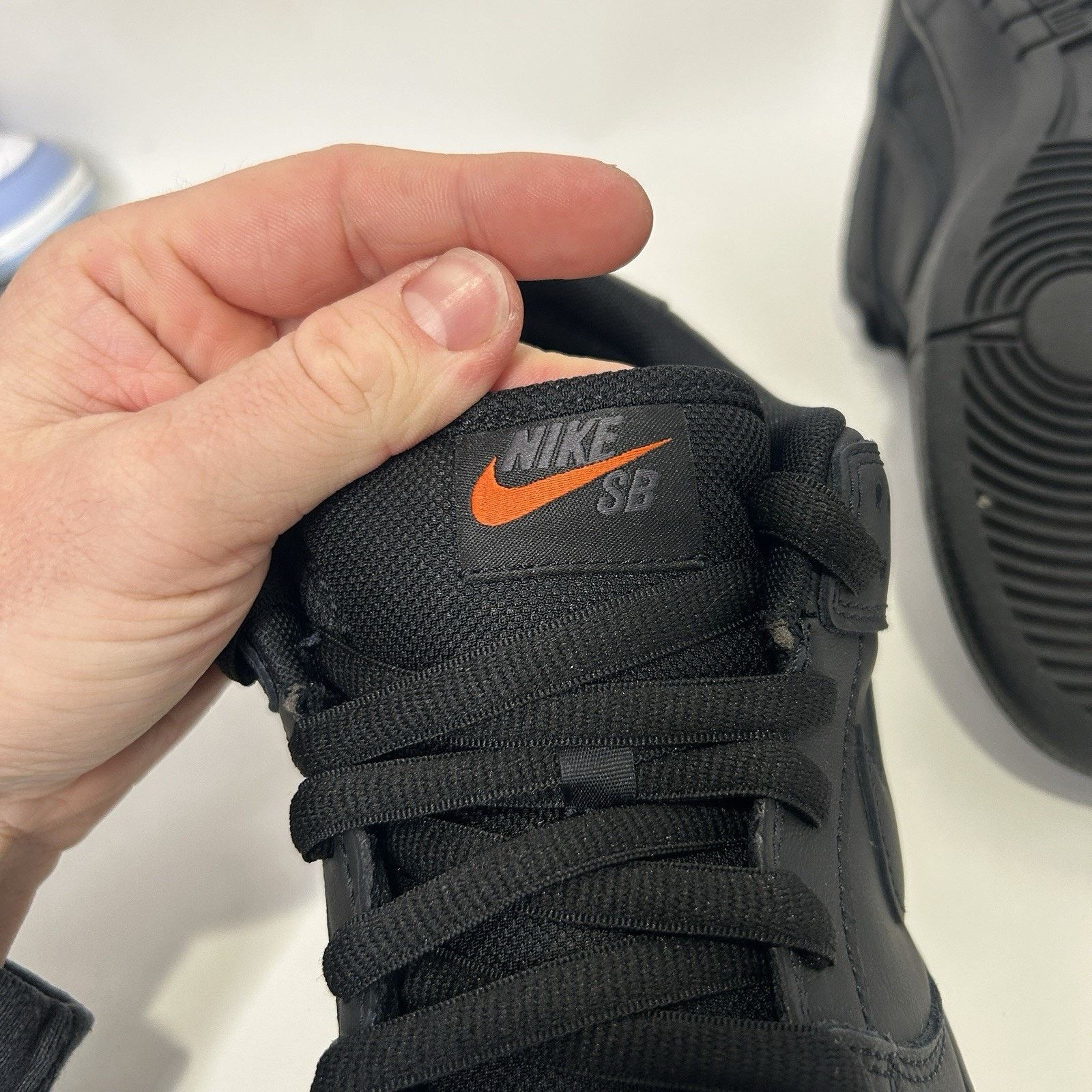 Nike Nike SB Dunk Low Pro ISO “Triple Black/Anthracite Orange” Size US 10 / EU 43 - 8 Thumbnail