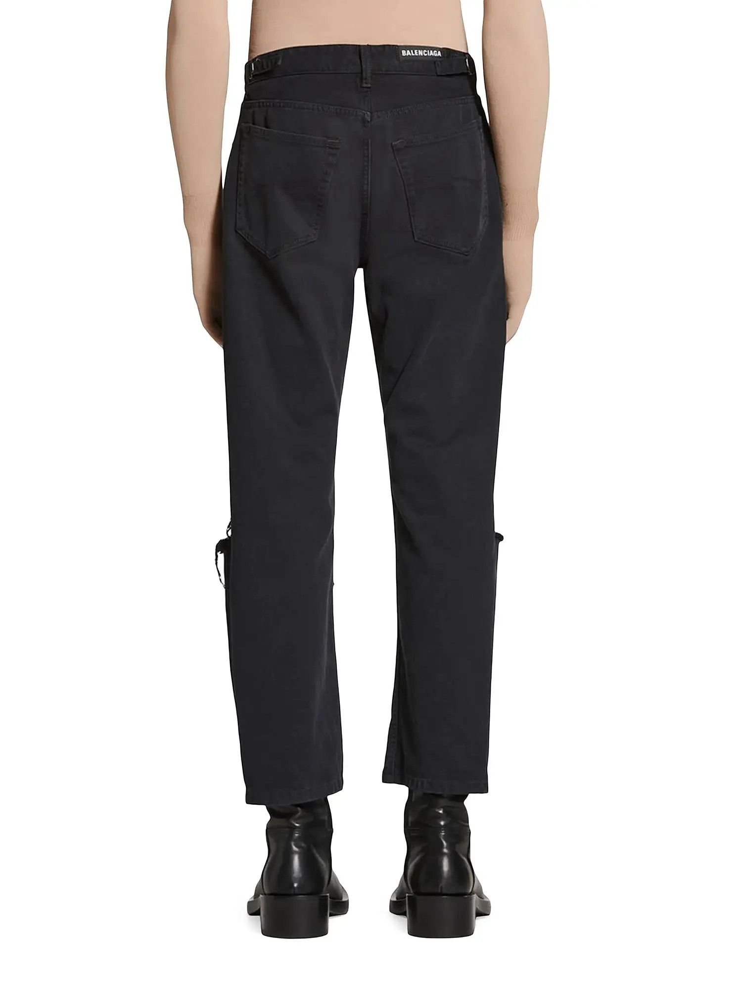 Balenciaga o1w1db11225 Loose Fit Buckle Pants in Black Size US 36 / EU 52 - 5 Thumbnail