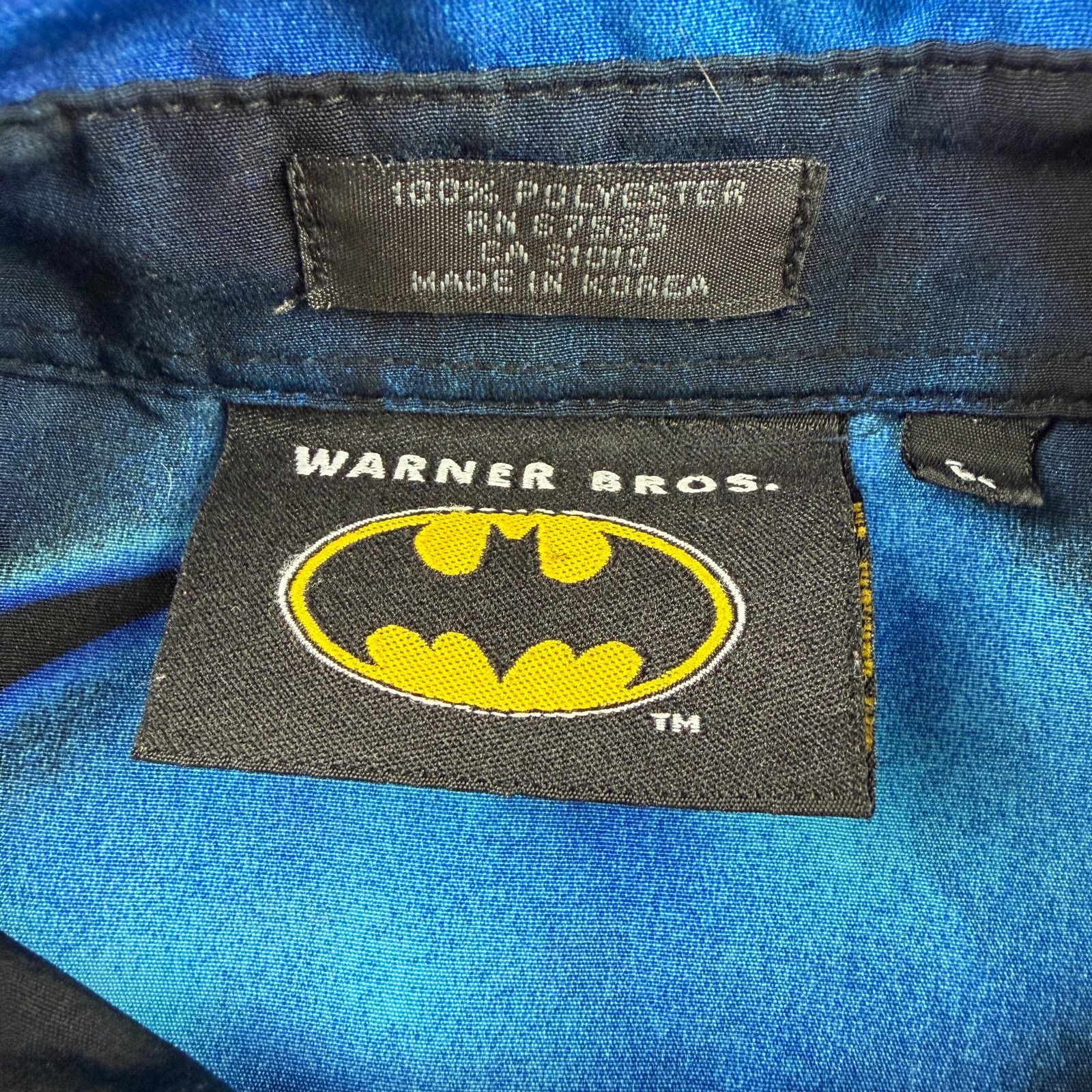 DC Comics Vintage Batman Y2K Button Up Shirt Size Large 2001 Size US L / EU 52-54 / 3 - 6 Thumbnail