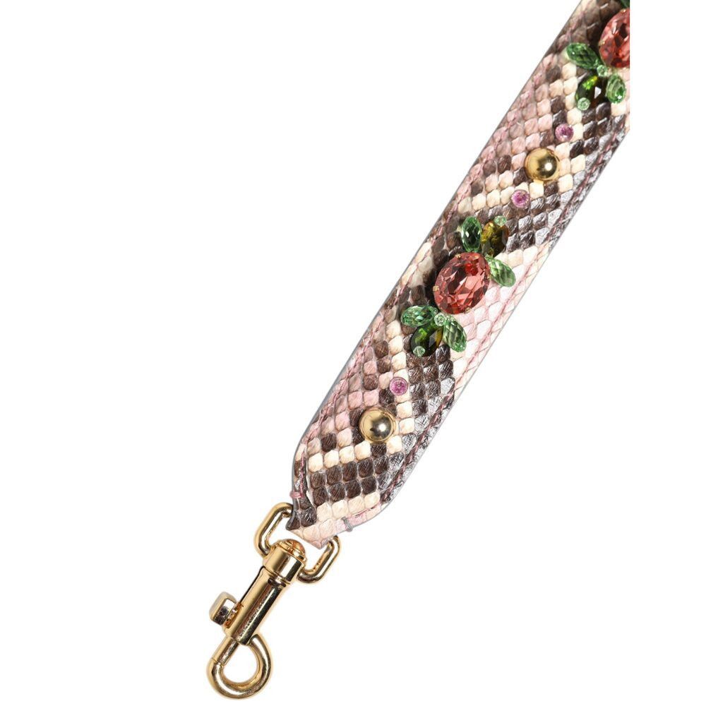 Dolce & Gabbana Dolce & Gabbana Multicolor Python Embellished Crystal Stud S Size ONE SIZE - 5 Thumbnail
