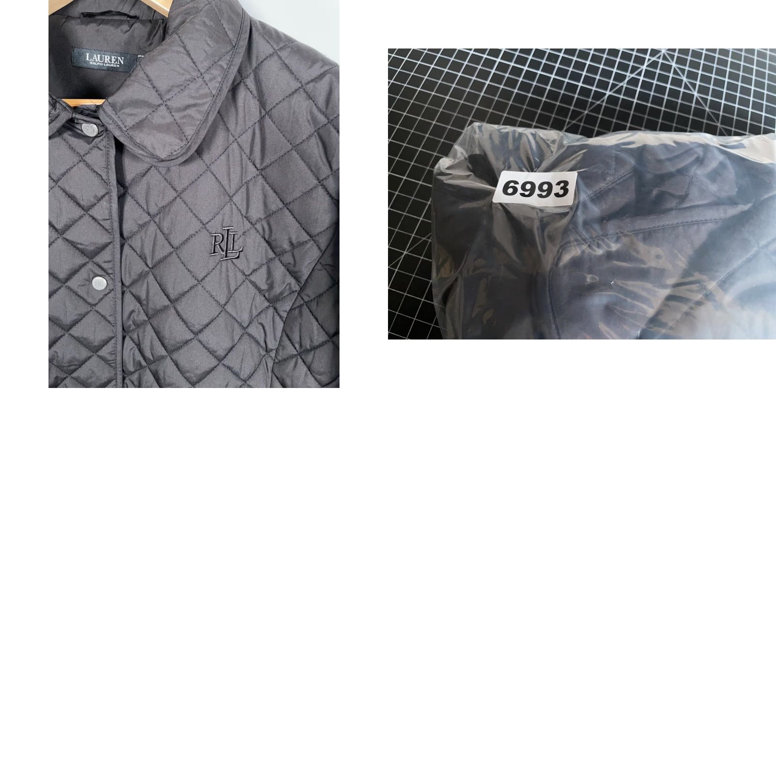 Ralph Lauren Lauren Ralph Lauren Quilted Hunting Jacket Women's XL Black Snap Collar Tear - 90s Army Style, Pockets, Regular Fit, Polyester Size XL / US 12-14 / IT 48-50 - 10 Thumbnail