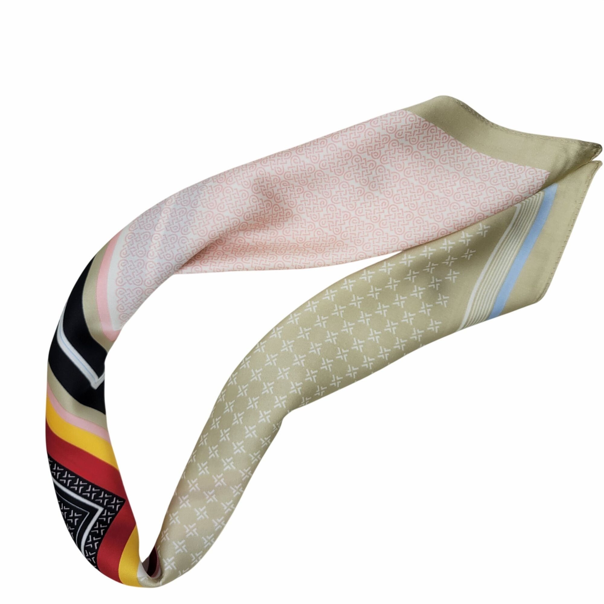 Other Patchwork Print Silk Appearance Square Scarf Stylish & Versa Size ONE SIZE - 3 Thumbnail
