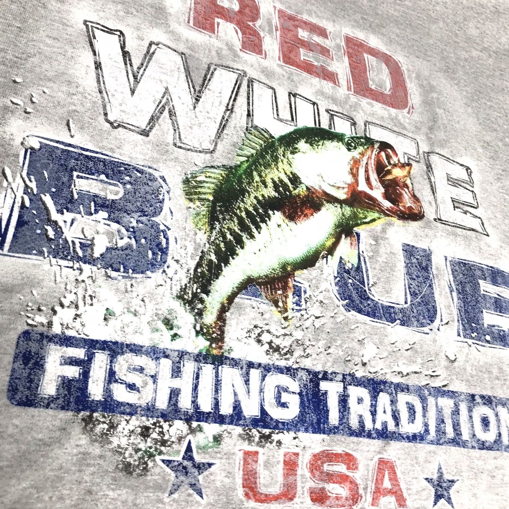 Vintage VINTAGE Field & Stream Men Gray American Bass Fishing Tradition USA Graphic T-Shirt XL Size US XL / EU 56 / 4 - 4 Thumbnail