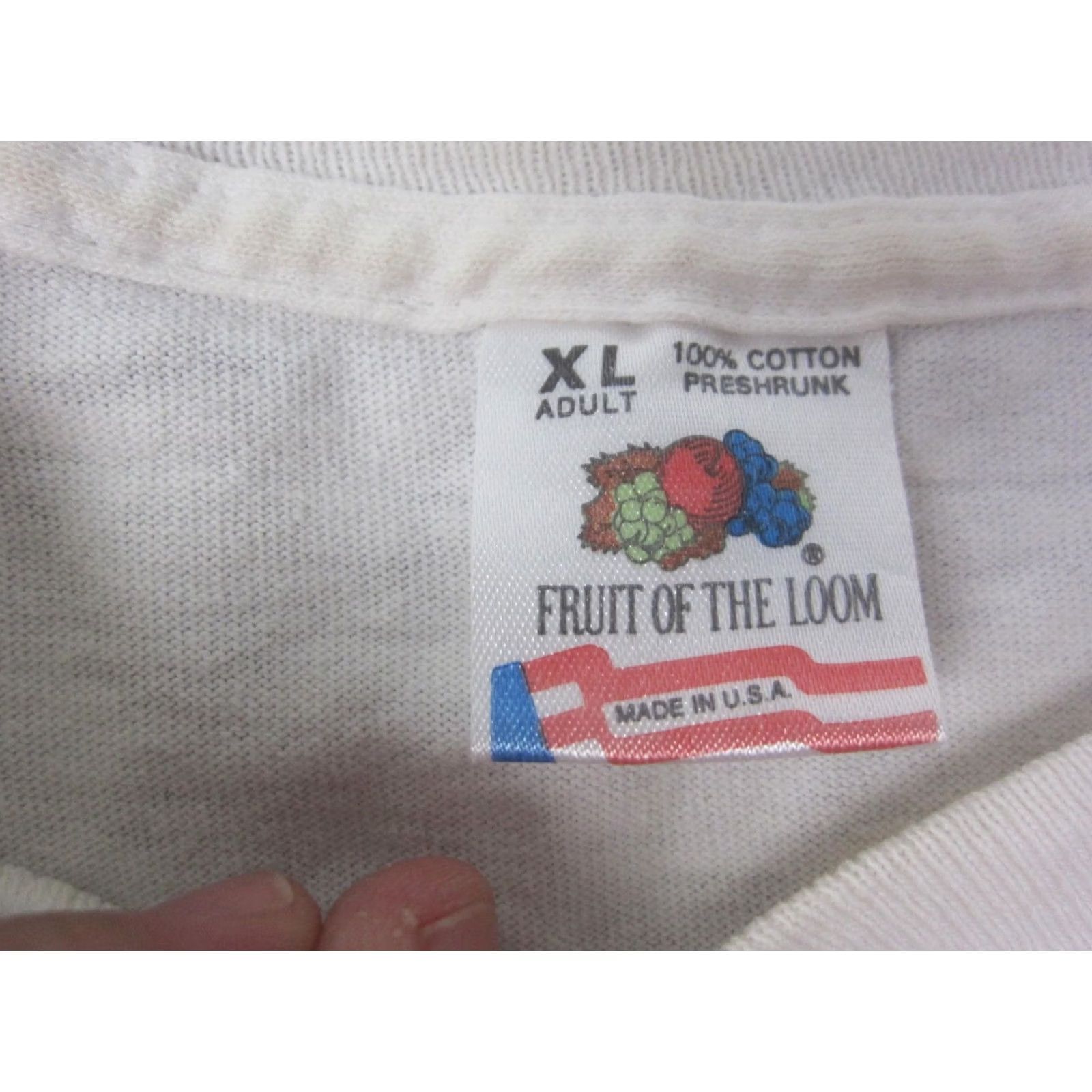 Fruit Of The Loom Vintage Fruit of the Loom Iowas Pigman T-Shirt XL Mens White 90s Audit: 1990s Summer Short Sleeve Crew Neck Logo 1994 USA Size US XL / EU 56 / 4 - 5 Thumbnail