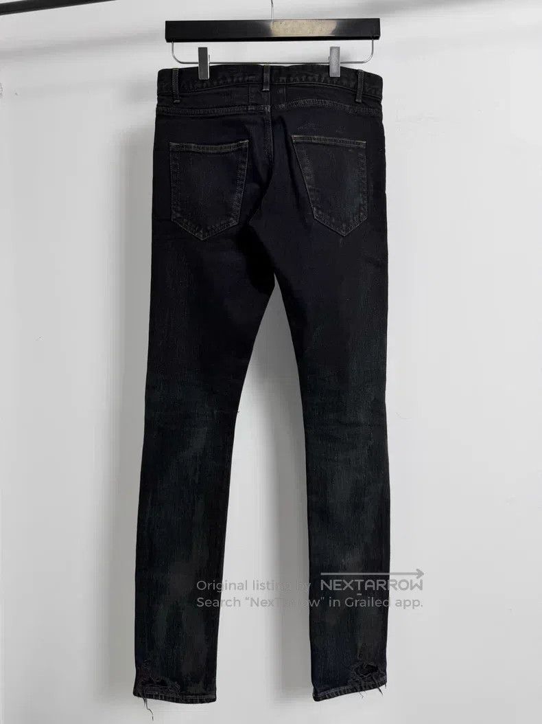 Saint Laurent Paris Saint Laurent Paris Black mud-stained distressed denim jea Size US 29 - 2 Thumbnail