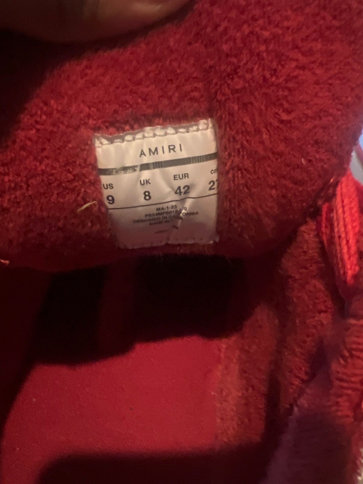 Amiri Red and White Amiri Ma-1 Size US 9 / EU 42 - 6 Thumbnail