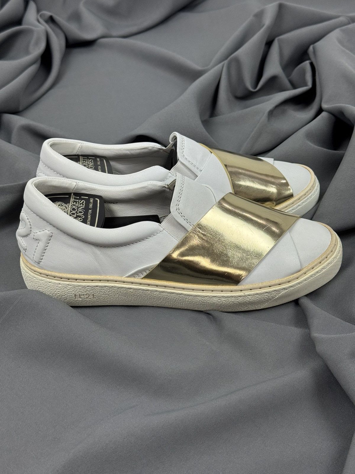 N21 N21 Slip On Leather White/Gold Shoes Made in Italy Size US 9 / EU 42 - 2 Thumbnail
