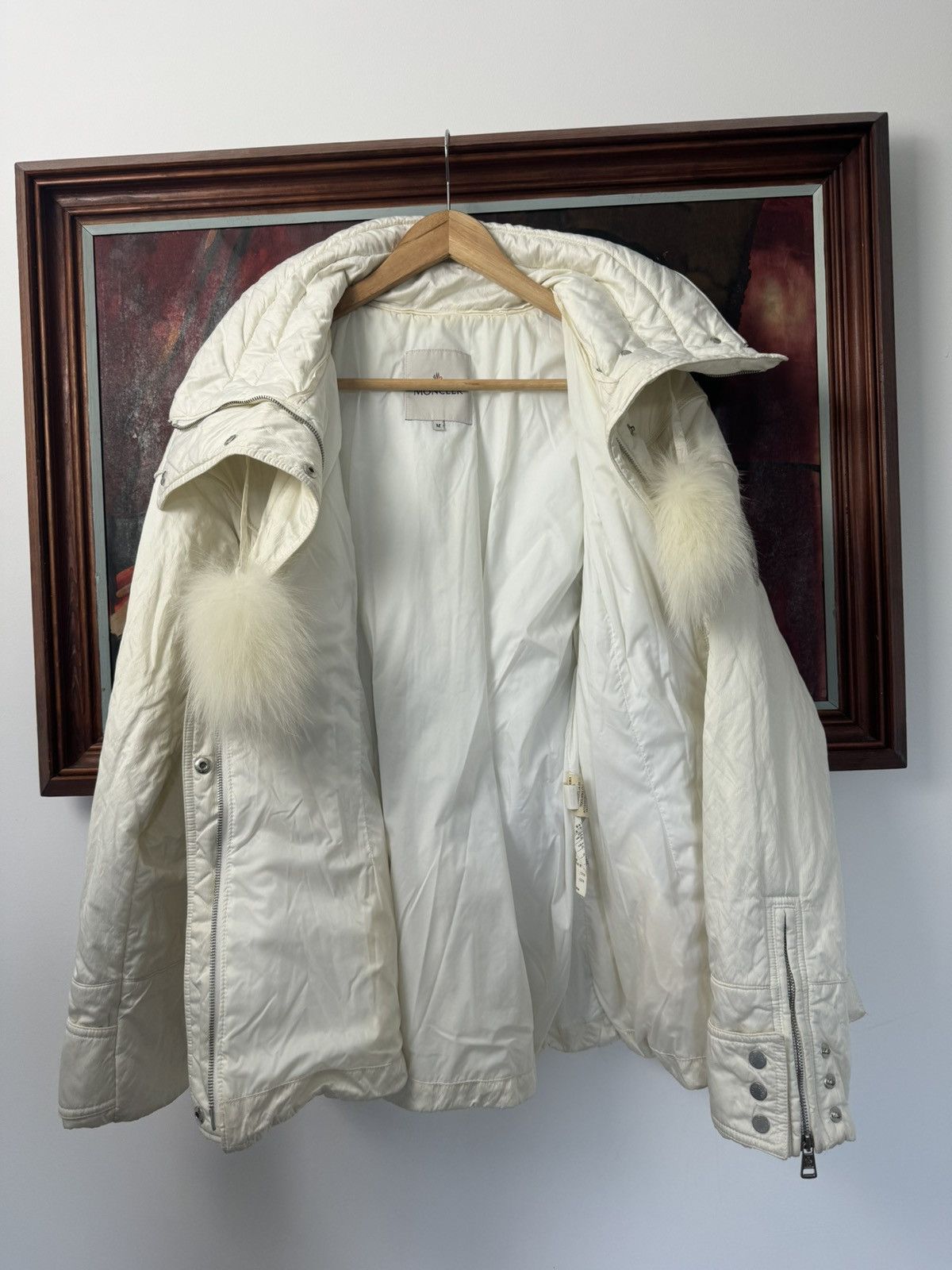 Moncler Vintage Y2K MONCLER Puffer Down Jacket Designer Luxury Cream Size M / US 6-8 / IT 42-44 - 4 Thumbnail