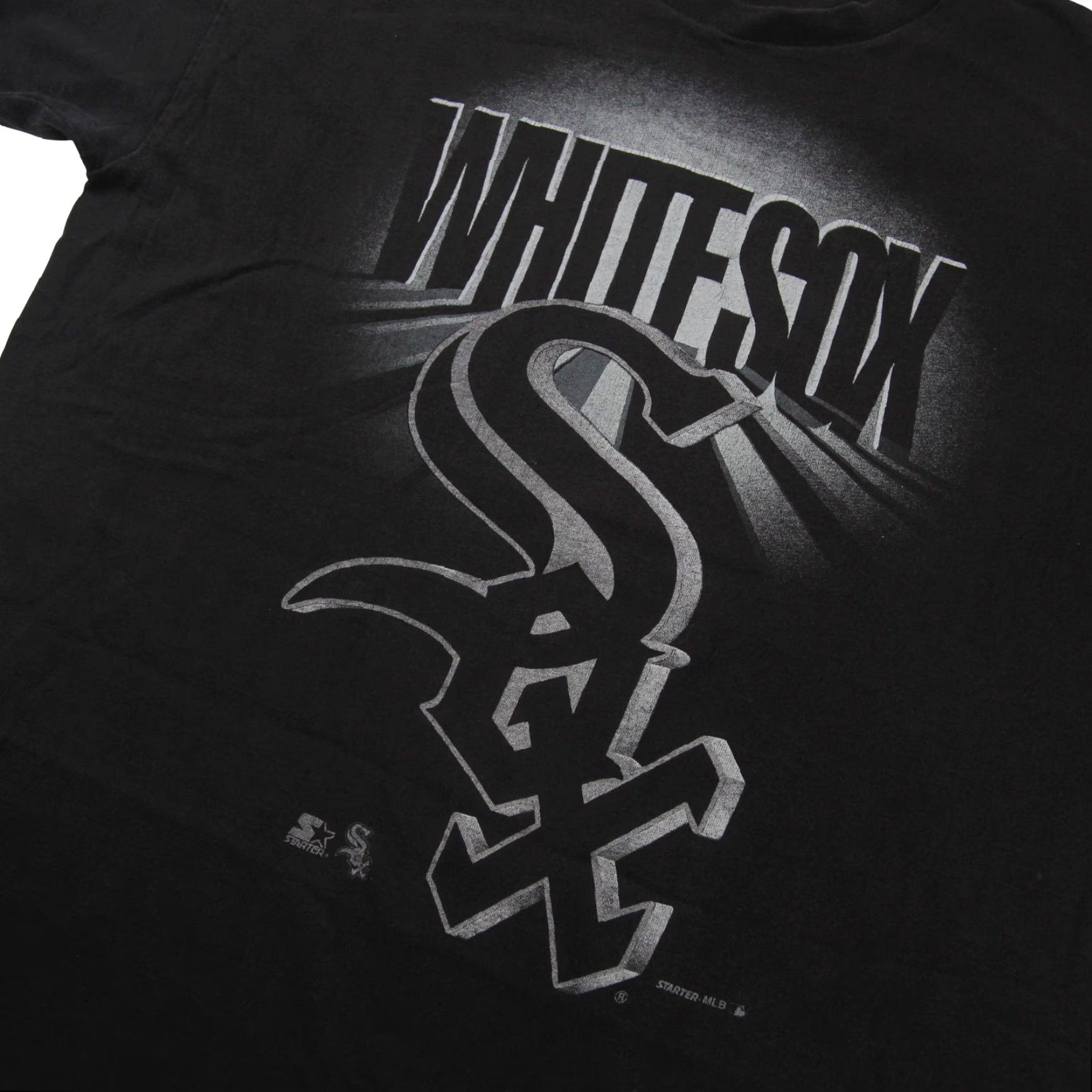 Starter VINTAGE Starter Mens Large White Sox Graphic T Shirt Black Size US L / EU 52-54 / 3 - 2 Thumbnail
