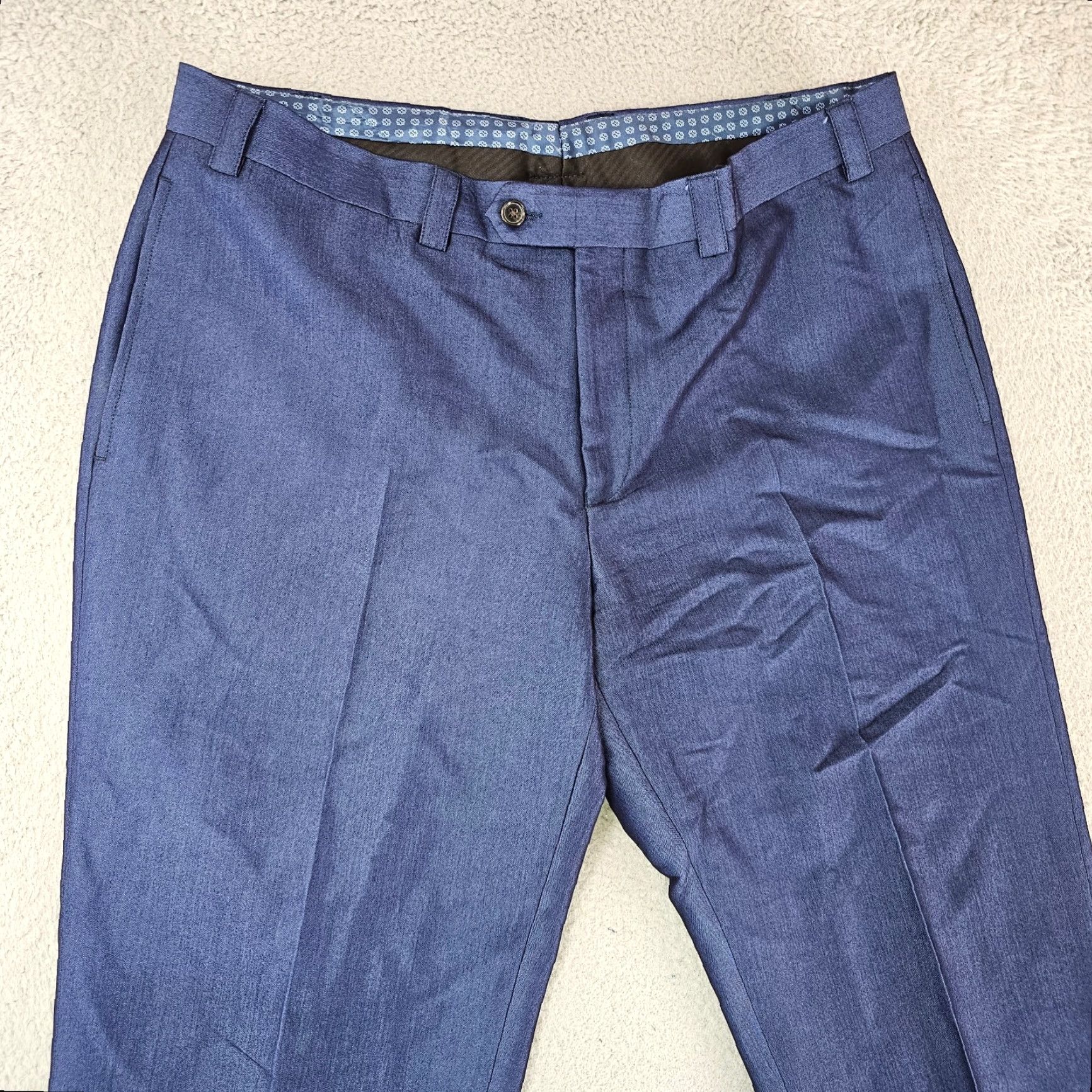 Ralph Lauren Lauren Ralph Lauren Dress Pants Mens 36x28.5 Blue Sharkskin Pants Dress Size US 36 / EU 52 - 2 Thumbnail