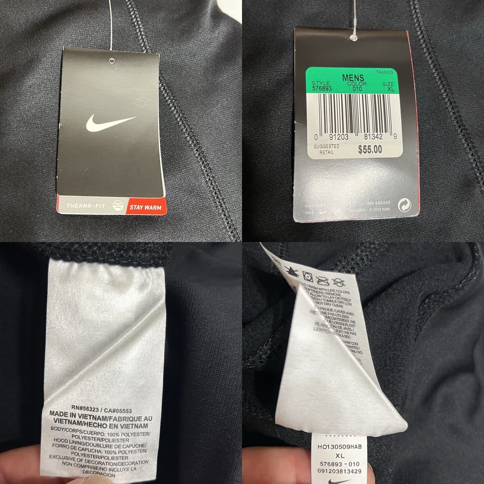 Nike Nike Therma-FIT Pullover Hoodie Mens XL Black NWT Swish Shirts Pullover Hoodie Nike Therma-FIT Black XL Mens All Seasons Moisture Wicking Zipper Logo Size US XL / EU 56 / 4 - 8 Thumbnail