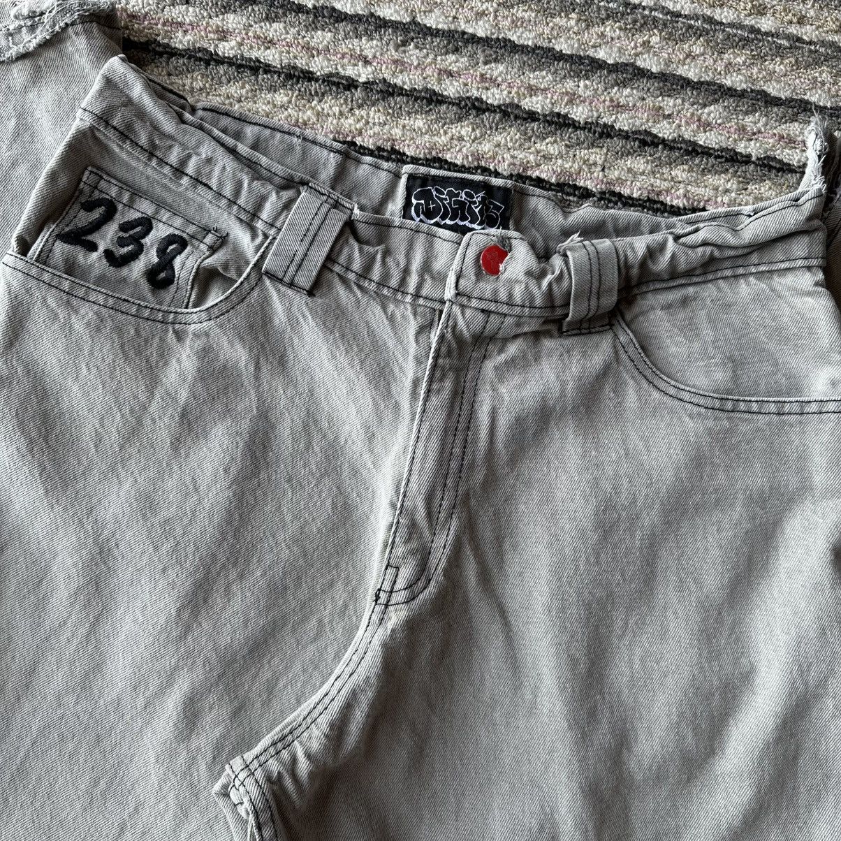 Other Digits 238 Robo Denim Grey JNCO Style Wide Leg Men’s Jeans Size US 32 / EU 48 - 2 Thumbnail