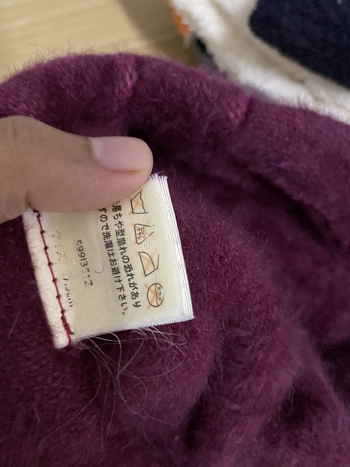 Japanese Brand × Vintage Japanese Brand Plain Beanie Hat Size ONE SIZE - 5 Thumbnail
