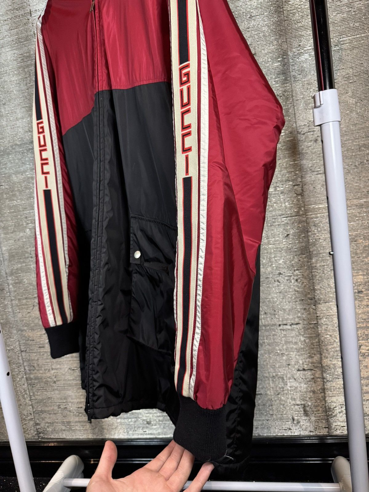 Gucci Gucci Side Webbing Color Blocked Hooded Winderbreaker Size US L / EU 52-54 / 3 - 3 Thumbnail