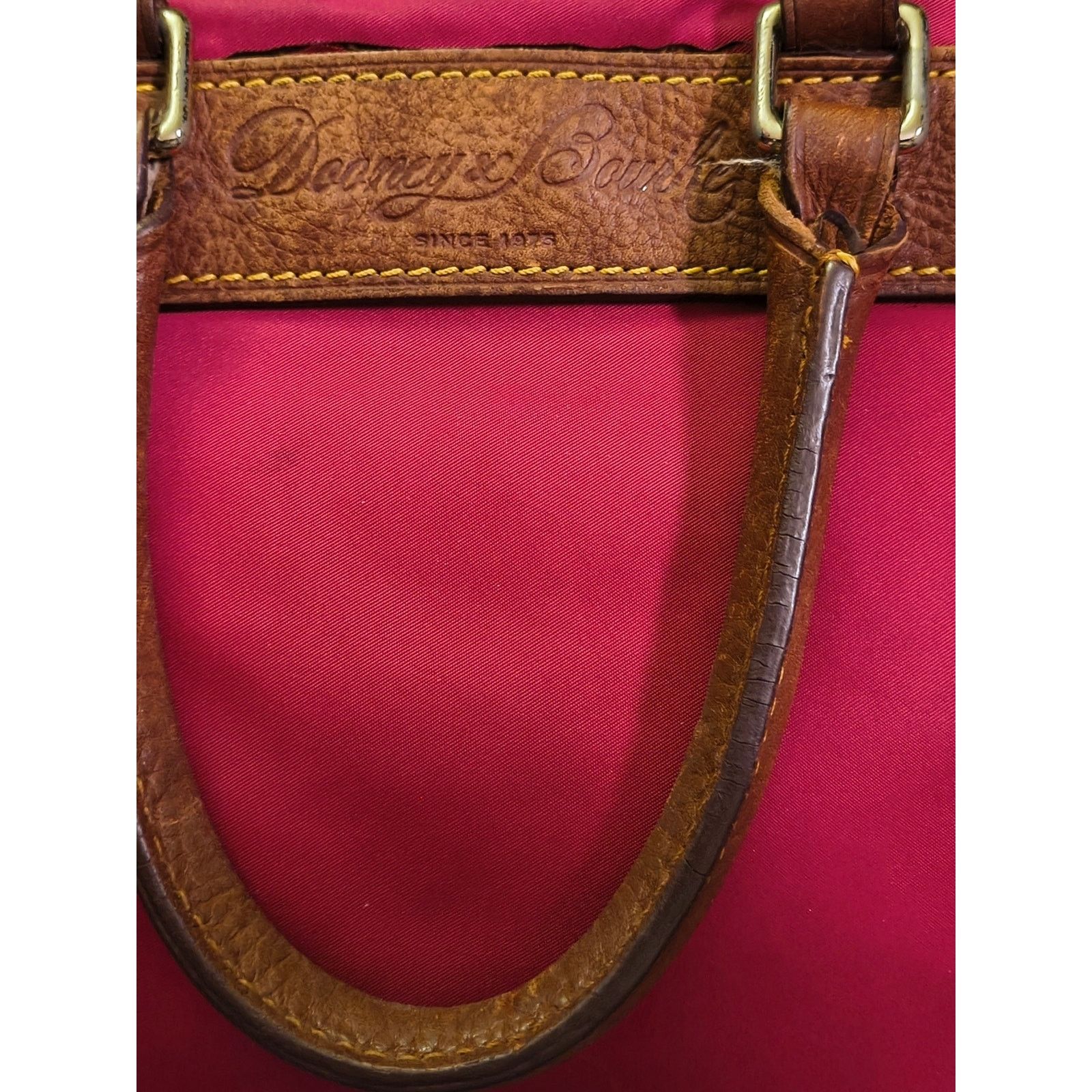 Dooney & Bourke Vintage Dooney & Bourke Red Nylon Duffel Bag Size ONE SIZE - 3 Thumbnail