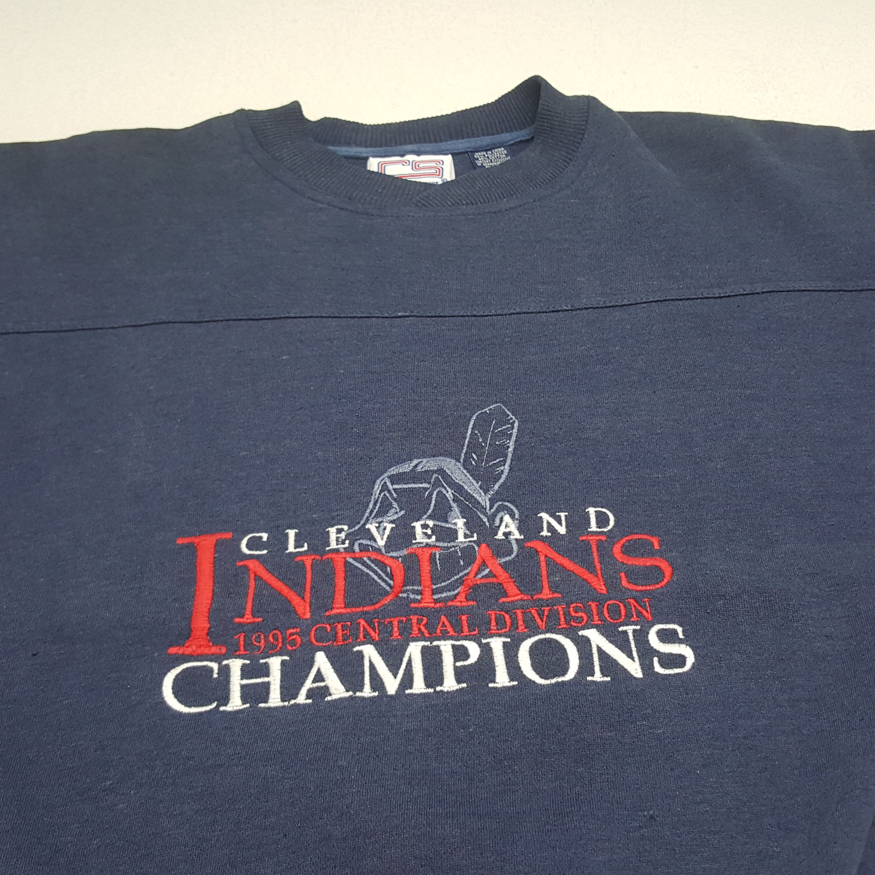MLB × Vintage Vintage Indians Cleveland American Baseball Team Sweatshirt Size US L / EU 52-54 / 3 - 7 Thumbnail
