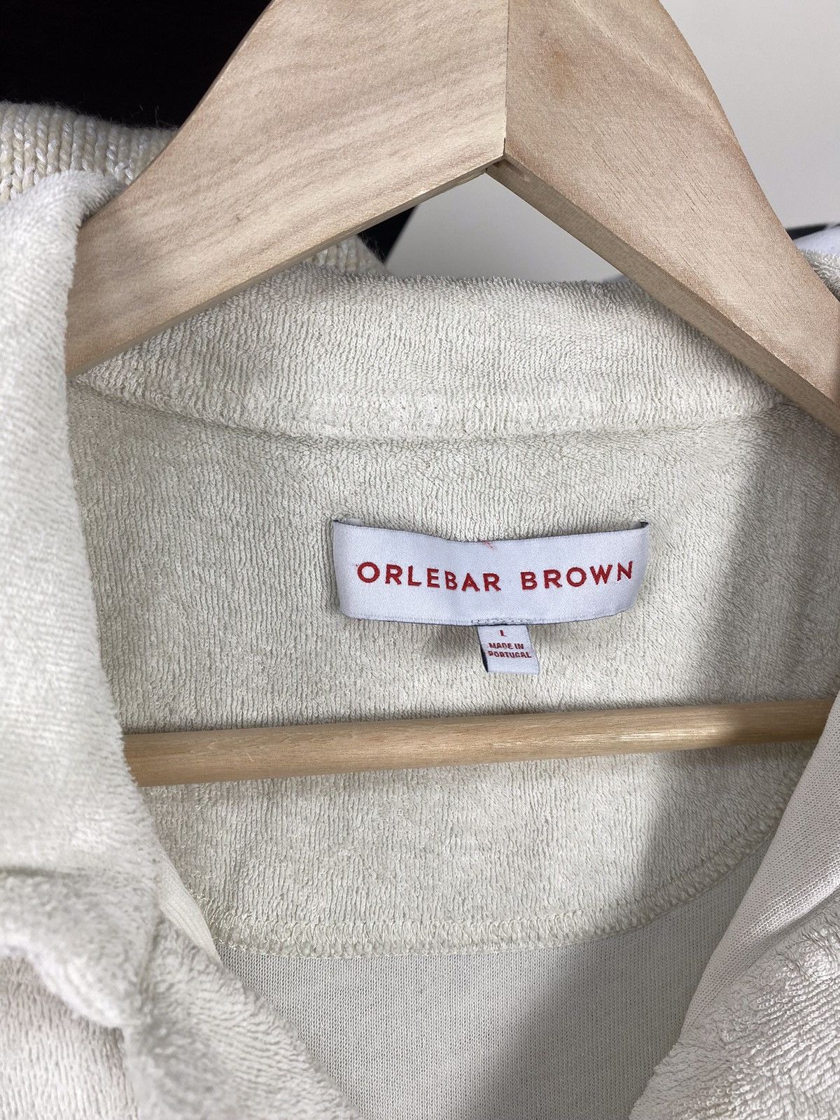 Orlebar Brown Terry Cotton White Polo Size US L / EU 52-54 / 3 - 6 Thumbnail