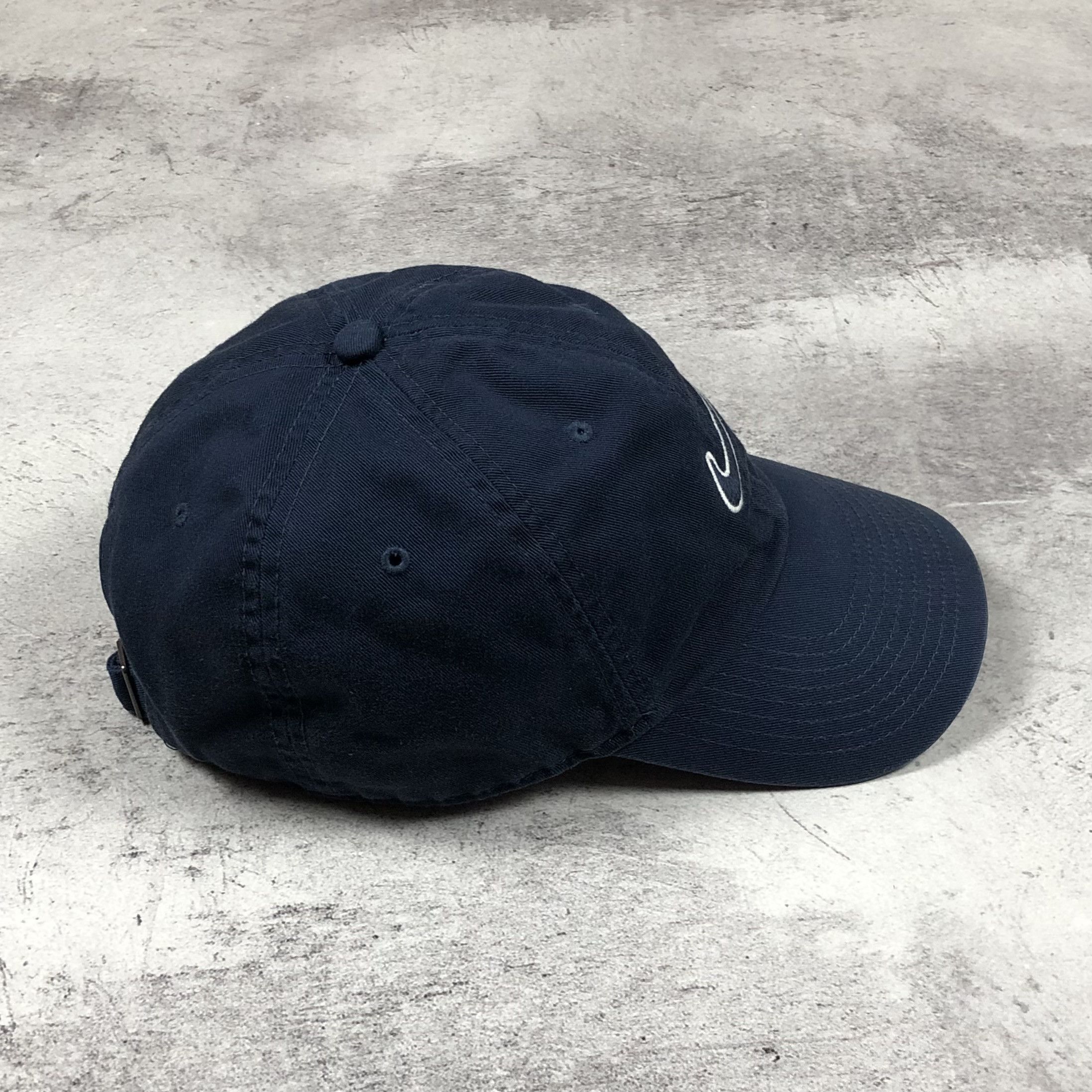Nike Vintage Nike Drill Centre Embroidered Swoosh Navy Cap Size ONE SIZE - 5 Thumbnail