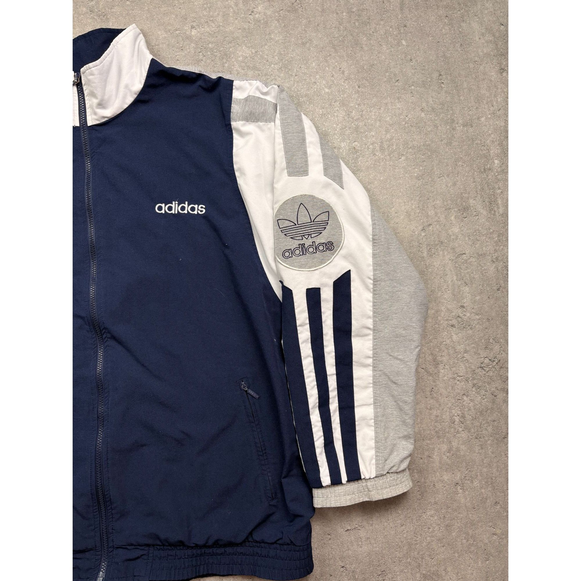 Adidas Adidas Originals Navy & White Full-Zip Track Jacket With Emb Size US XL / EU 56 / 4 - 10 Thumbnail