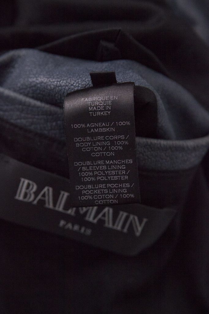 Balmain SS14 blue leather perfecto jacket Size US M / EU 48-50 / 2 - 11 Thumbnail
