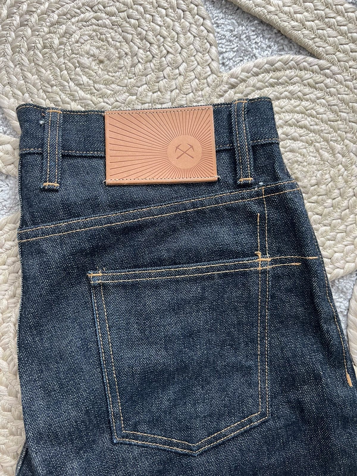 image of 3Sixteen Kibata 14Oz Selvedge Denim Size 33 St-100Xk in Blue, Men's