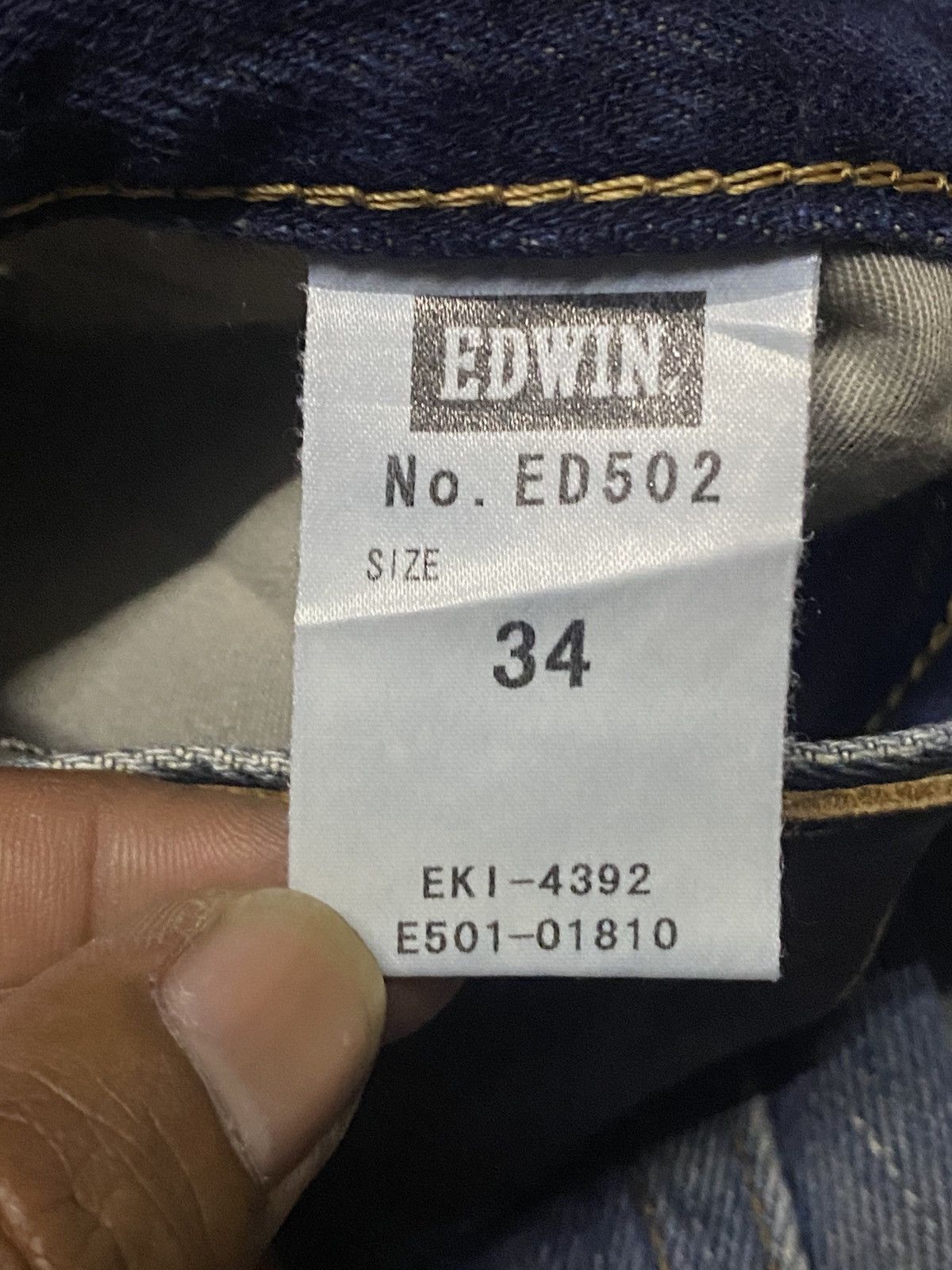 Edwin Vintage Japanese Brand Edwin 502 Mud Wash Distressed Jeans Size US 36 / EU 52 - 15 Thumbnail