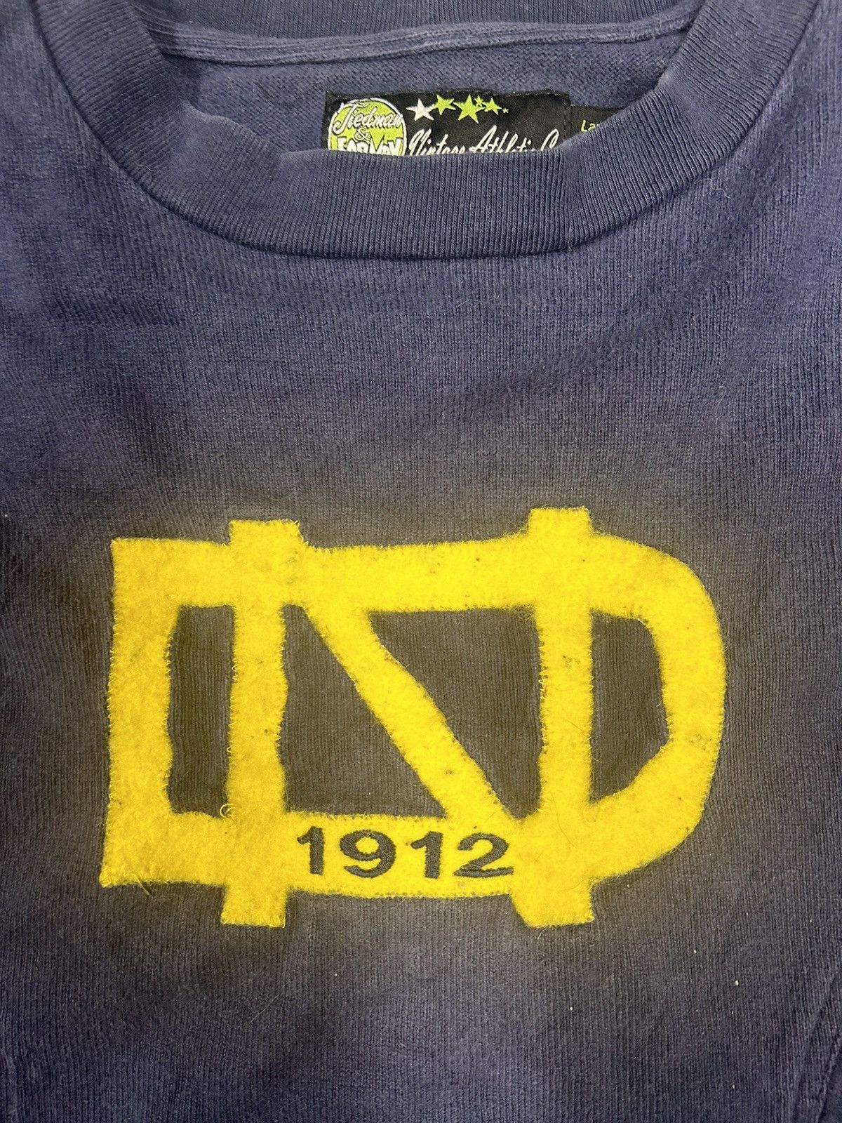 Vintage Crazy Vintage 90s Essential Navy North Dakota Uni Crewneck Size US L / EU 52-54 / 3 - 3 Thumbnail