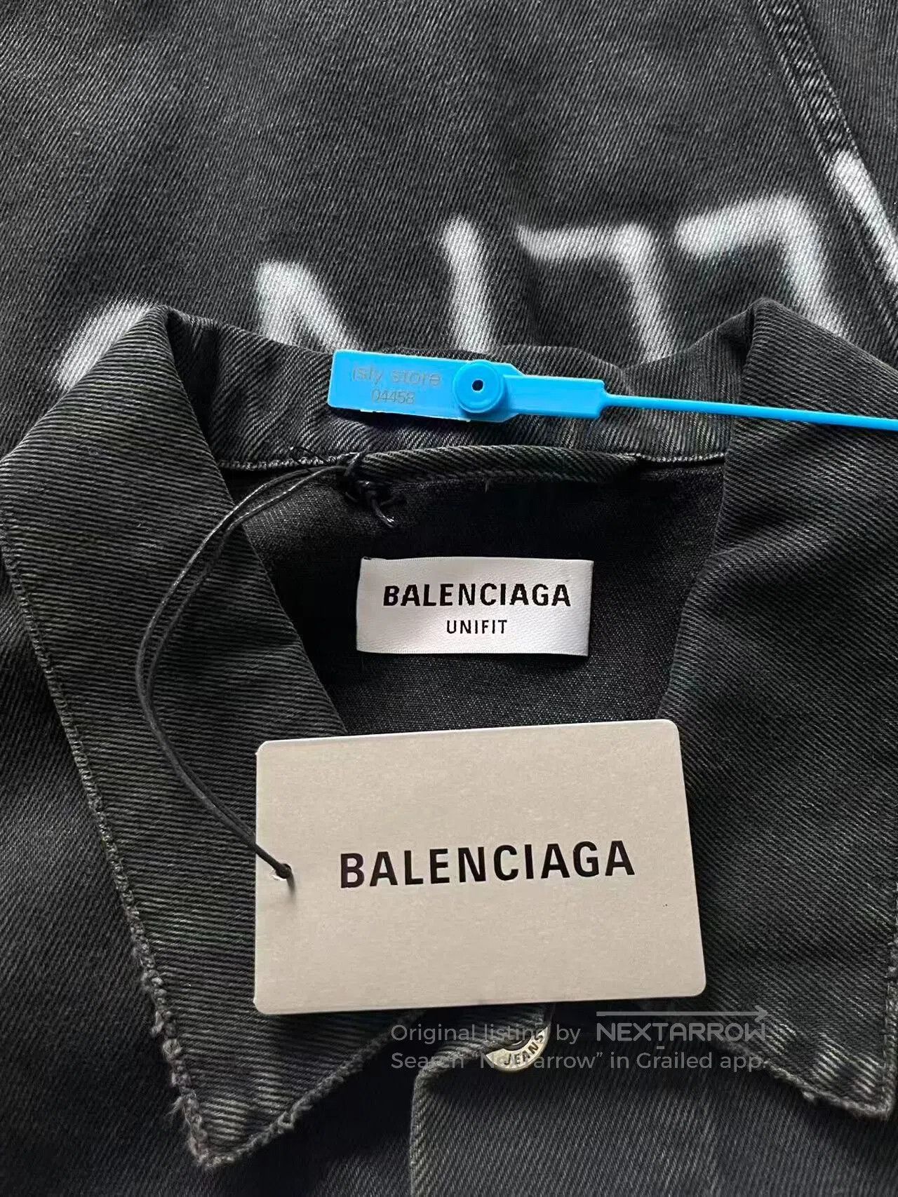 Balenciaga balenciaga black denim jacket with logo. Size US S / EU 44-46 / 1 - 4 Thumbnail