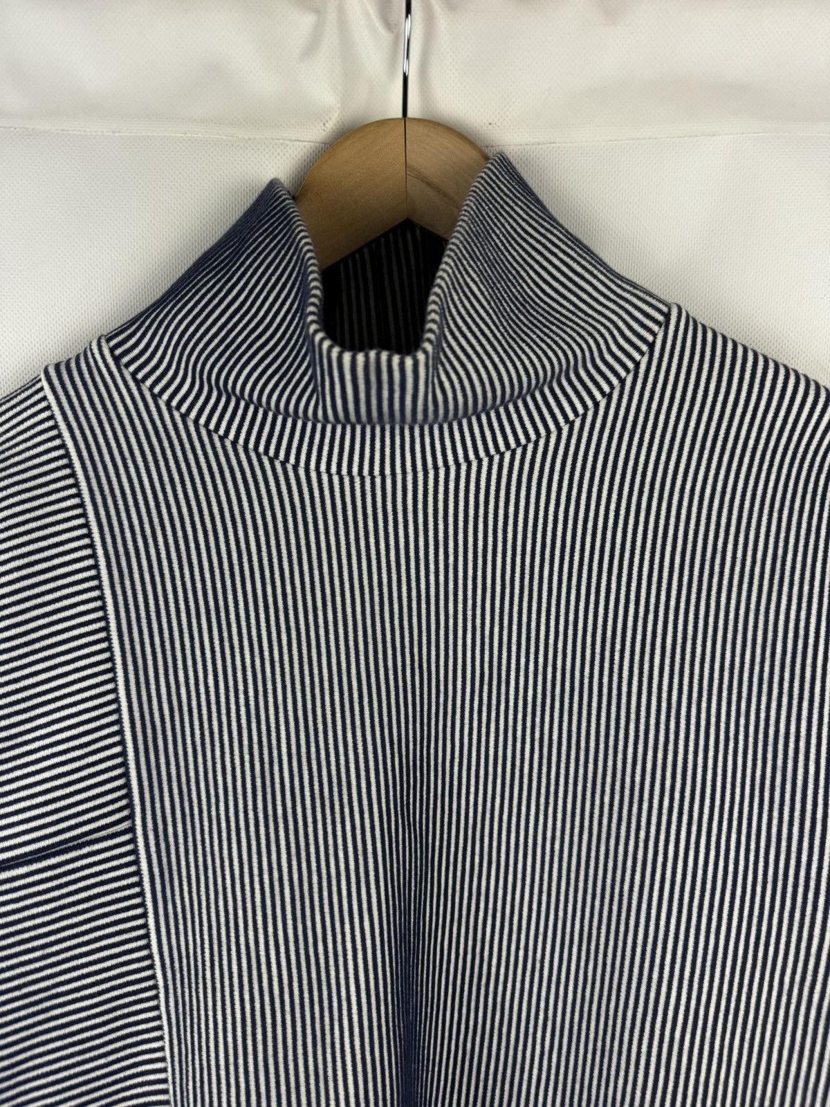 Cos Cos Avant-garde Striped High Neck Cotton Sweater Pullover Size S / US 4 / IT 40 - 8 Thumbnail