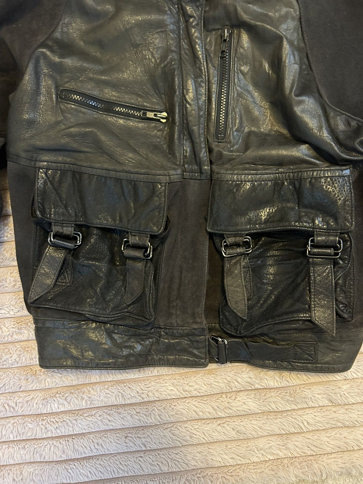 Vintage Vintage Sheep Mates Leather Moto Jacket Size US M / EU 48-50 / 2 - 2 Thumbnail