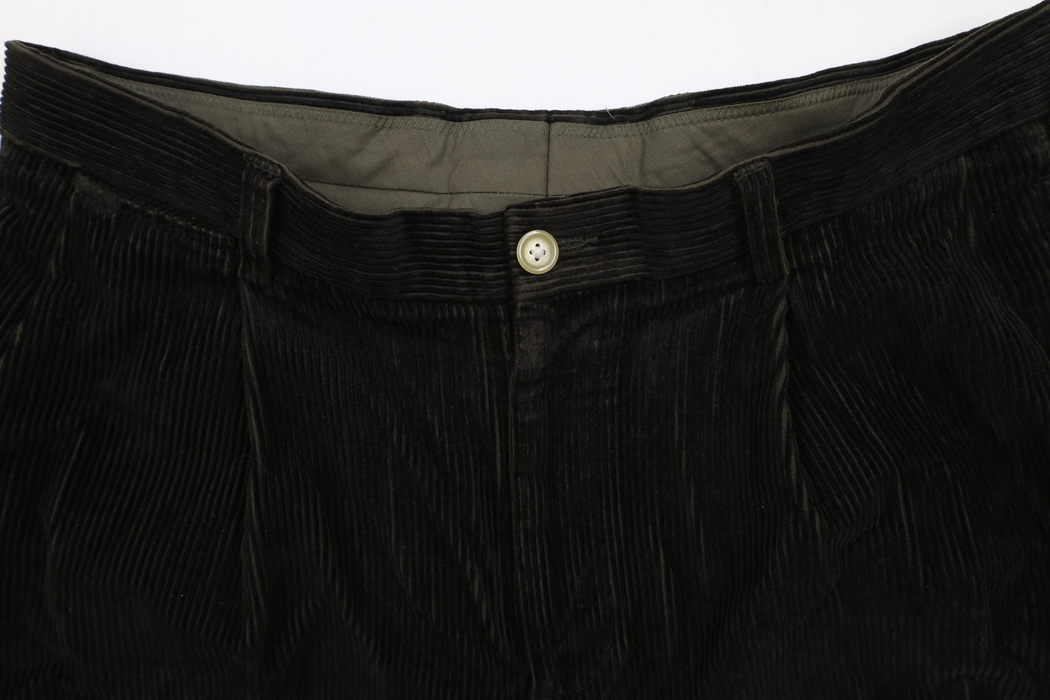 Nautica × Vintage Vintage Nautica Pleated Wide Leg Corduroy Pants Dark Green Size US 36 / EU 52 - 9 Thumbnail