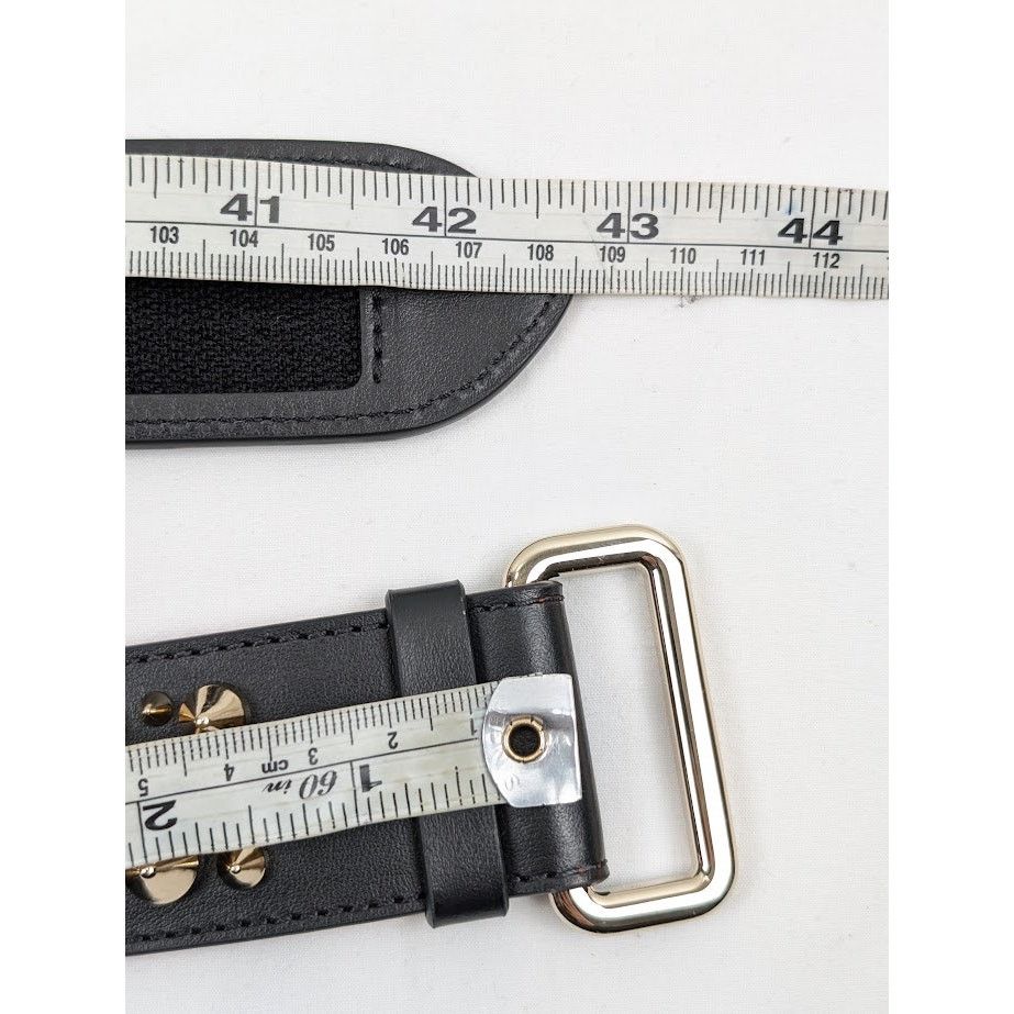 Christian Louboutin o1rshd1 Size: 100 / Calf Spikes Loubi Belt Black/Loubi/Gold Size 38 - 13 Thumbnail