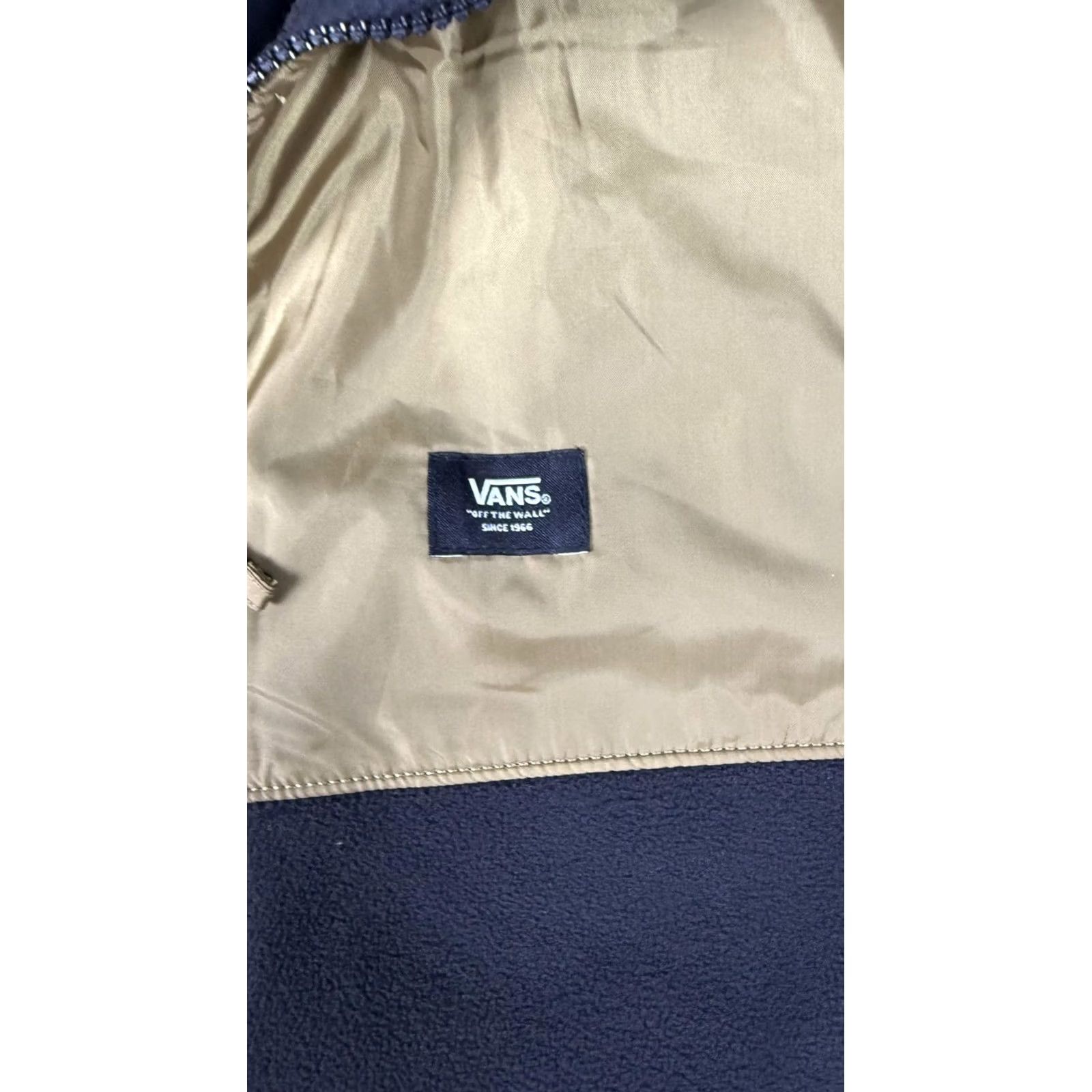 Vans VANS Thatcher Vest Mens Small Black Tan Fleece Full Zip Sleeveless Jacket New Size US S / EU 44-46 / 1 - 2 Thumbnail