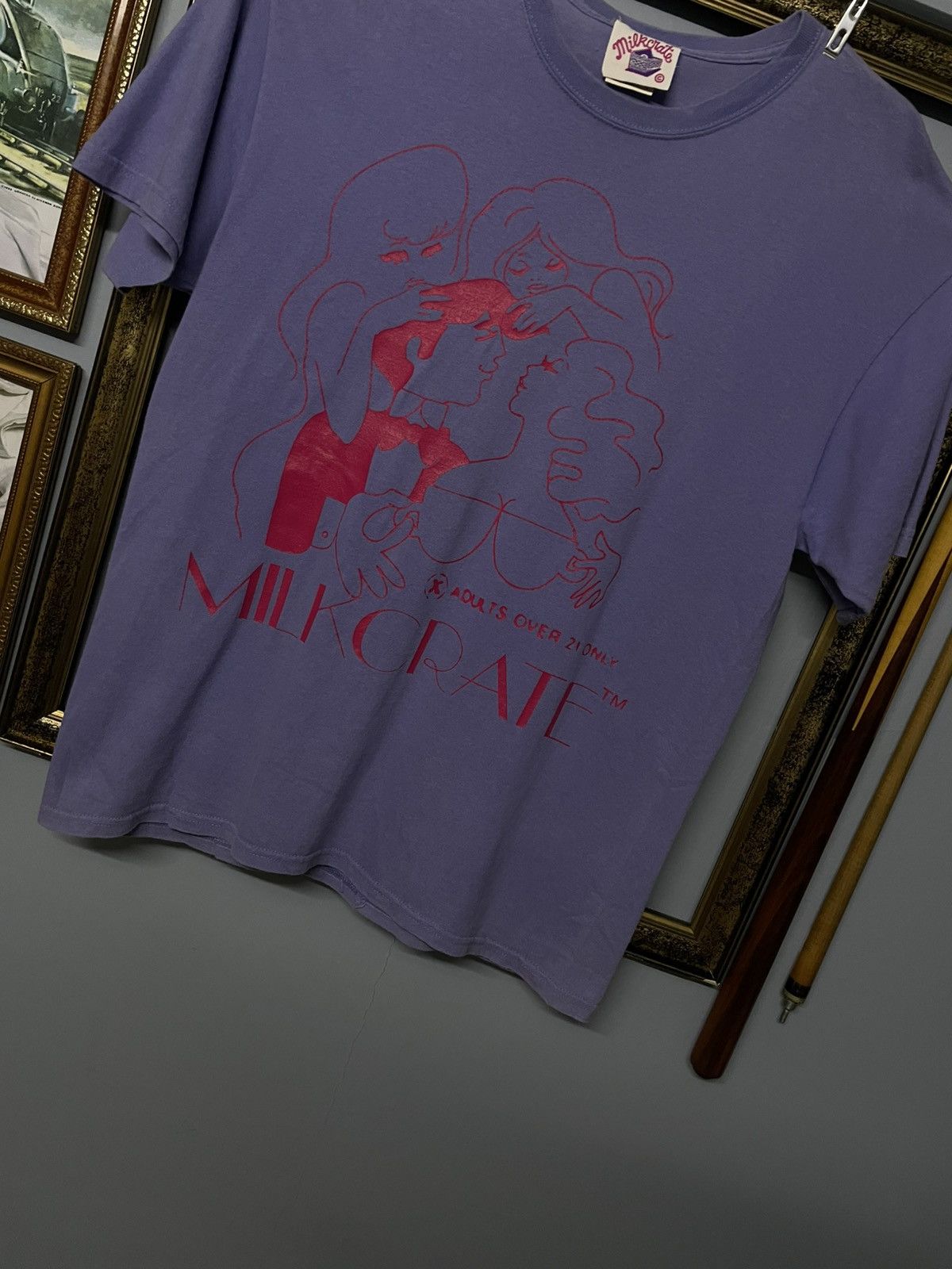 Designer × Japanese Brand × Vintage Vintage 90s Japan Designer Milkcrate Adult Over 21 Photo Tee Size US M / EU 48-50 / 2 - 3 Thumbnail