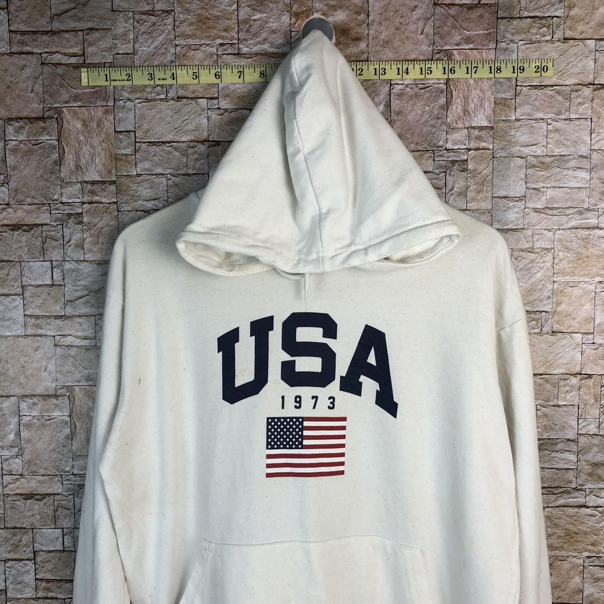 Japanese Brand Browny USA White Hoddie #A380 Size US M / EU 48-50 / 2 - 2 Thumbnail